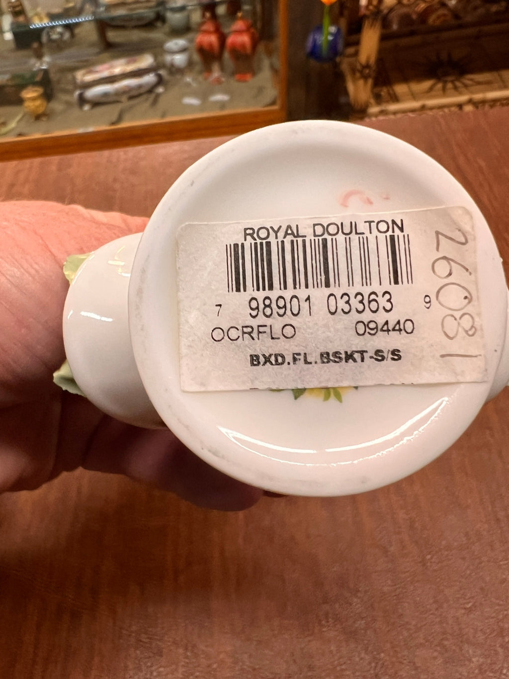 Vintage Royal Doulton Bone China Floral Basket – Hand Applied Roses – Made in England