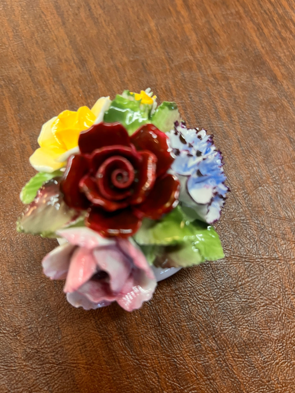 Vintage Royal Doulton Bone China Floral Posy – Hand Applied Roses – Made in England