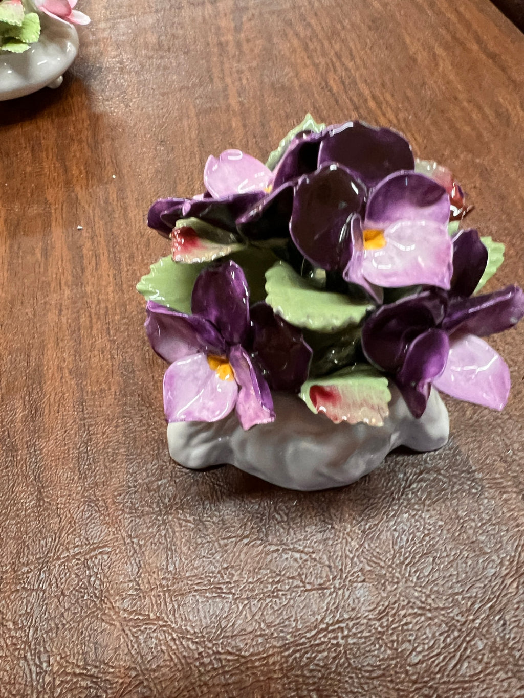 Vintage Aynsley November Violet Fine Bone China Floral Posy – Hand Modelled & Hand Painted – England