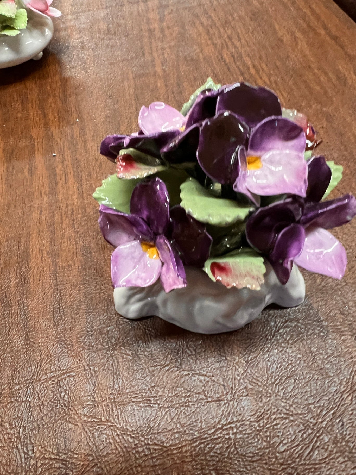 Vintage Aynsley November Violet Fine Bone China Floral Posy – Hand Modelled & Hand Painted – England