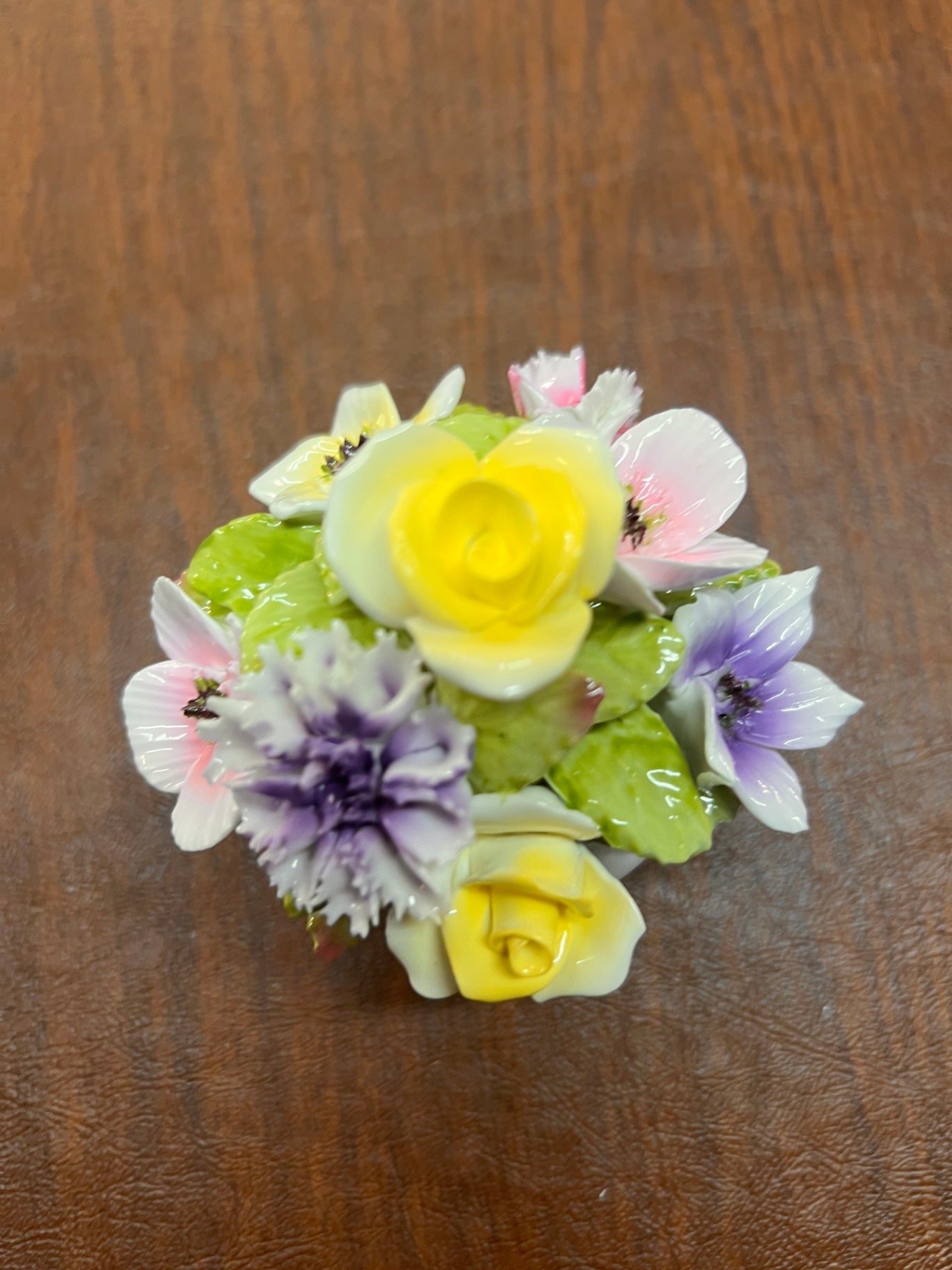 Vintage Coalport Bone China Floral Posy – Hand Applied English Roses – Made in England