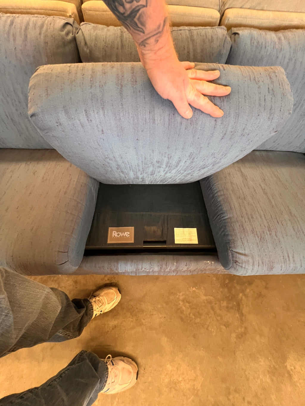 Rowe Blue Sleeper Sofa