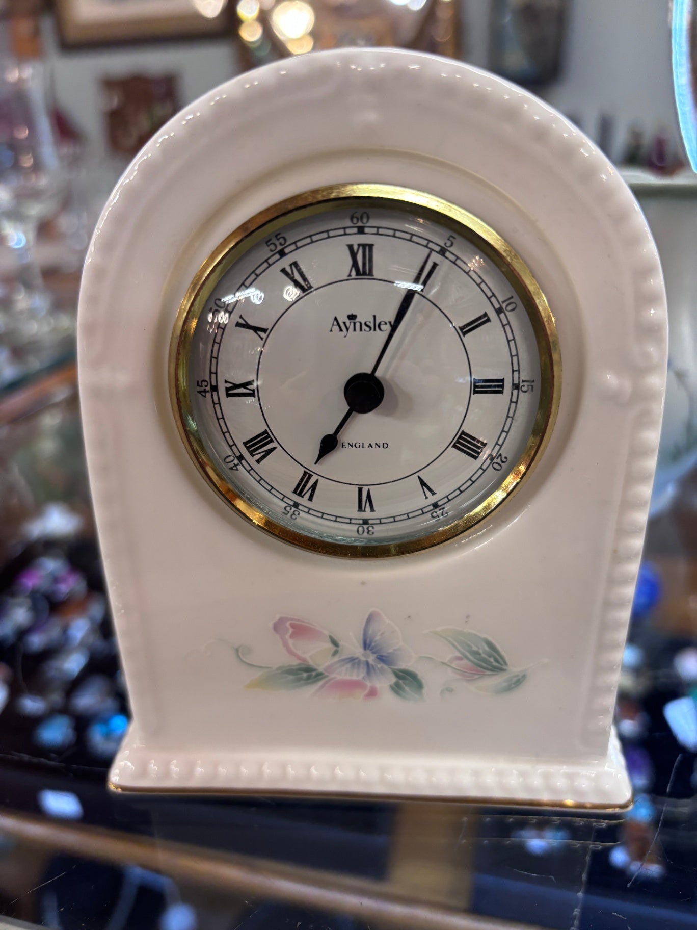 Aynsley fine bone china mantel clock