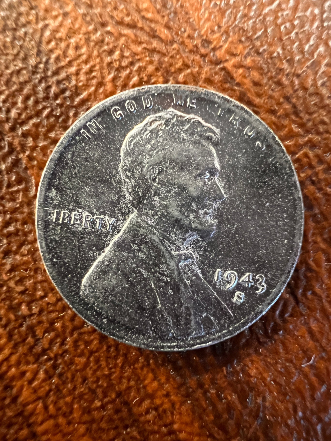 1943-D Lincoln Wheat Cent Coin, Steel-Coated Zinc Penny, WWII Era