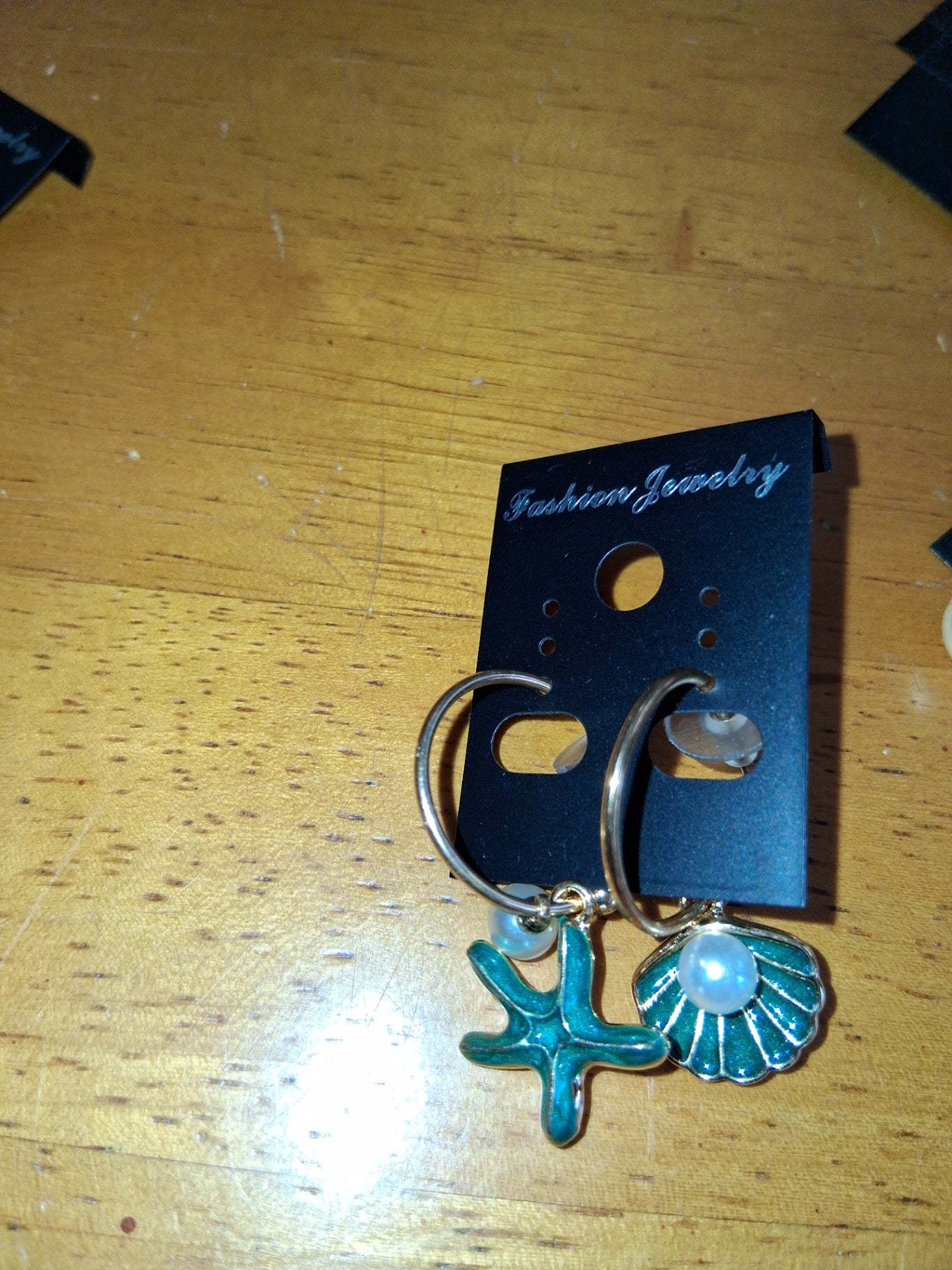 Earrings starfish shell dsc