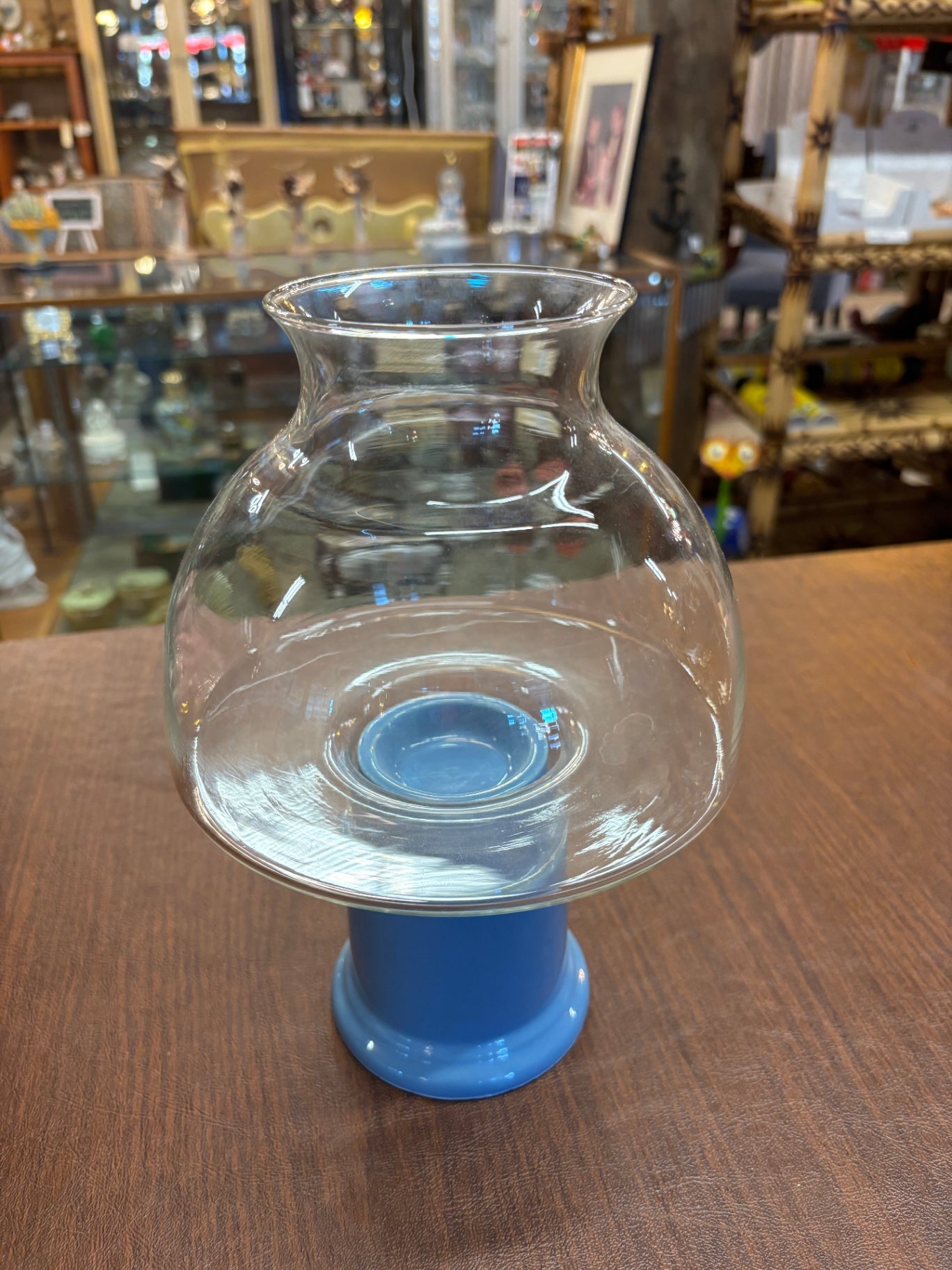 Clear Glass Dome Globe Hurricane Oil Lamp Tealight Candlelight Holder