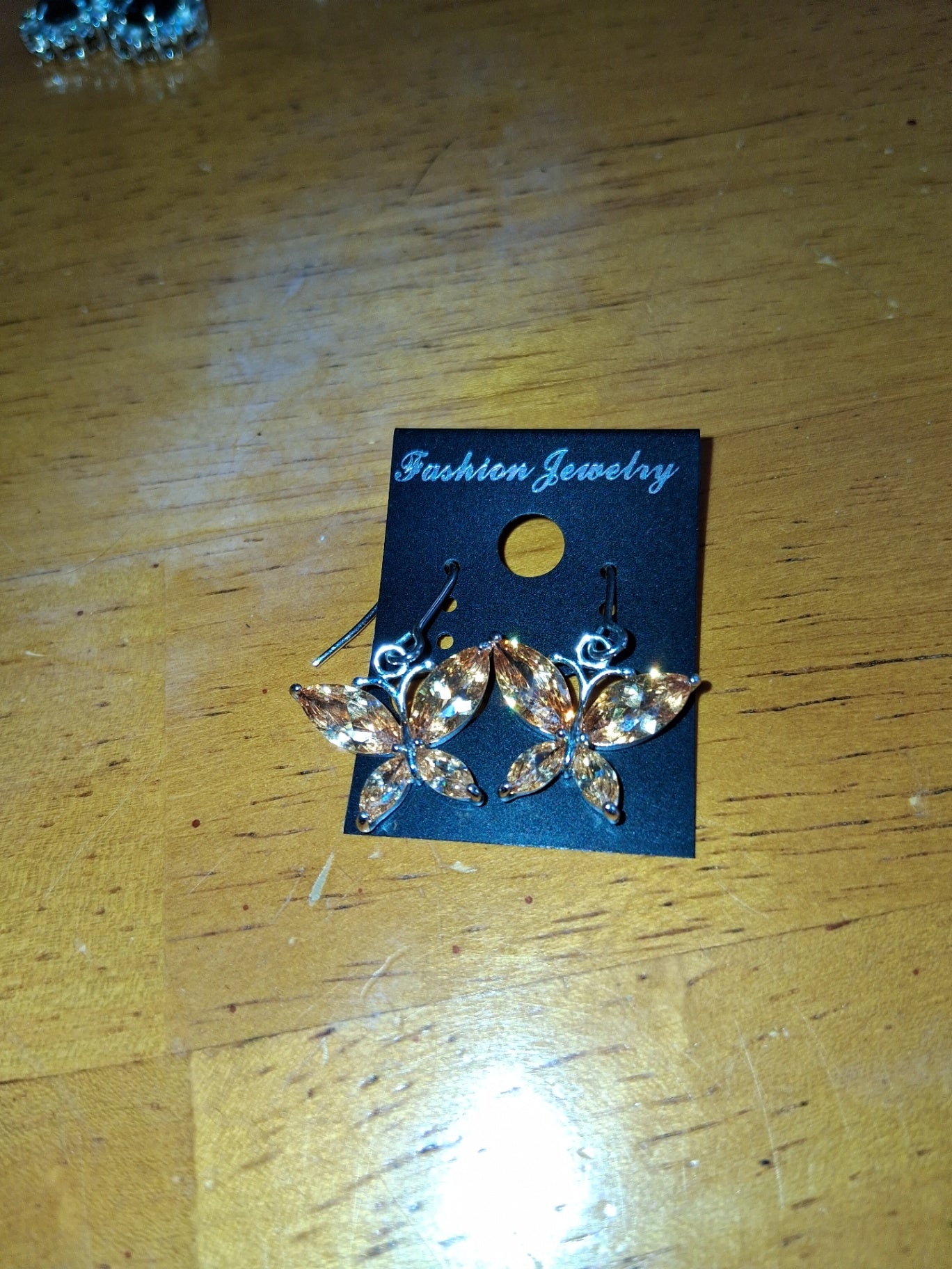 Earrings morganite butterfly dsc