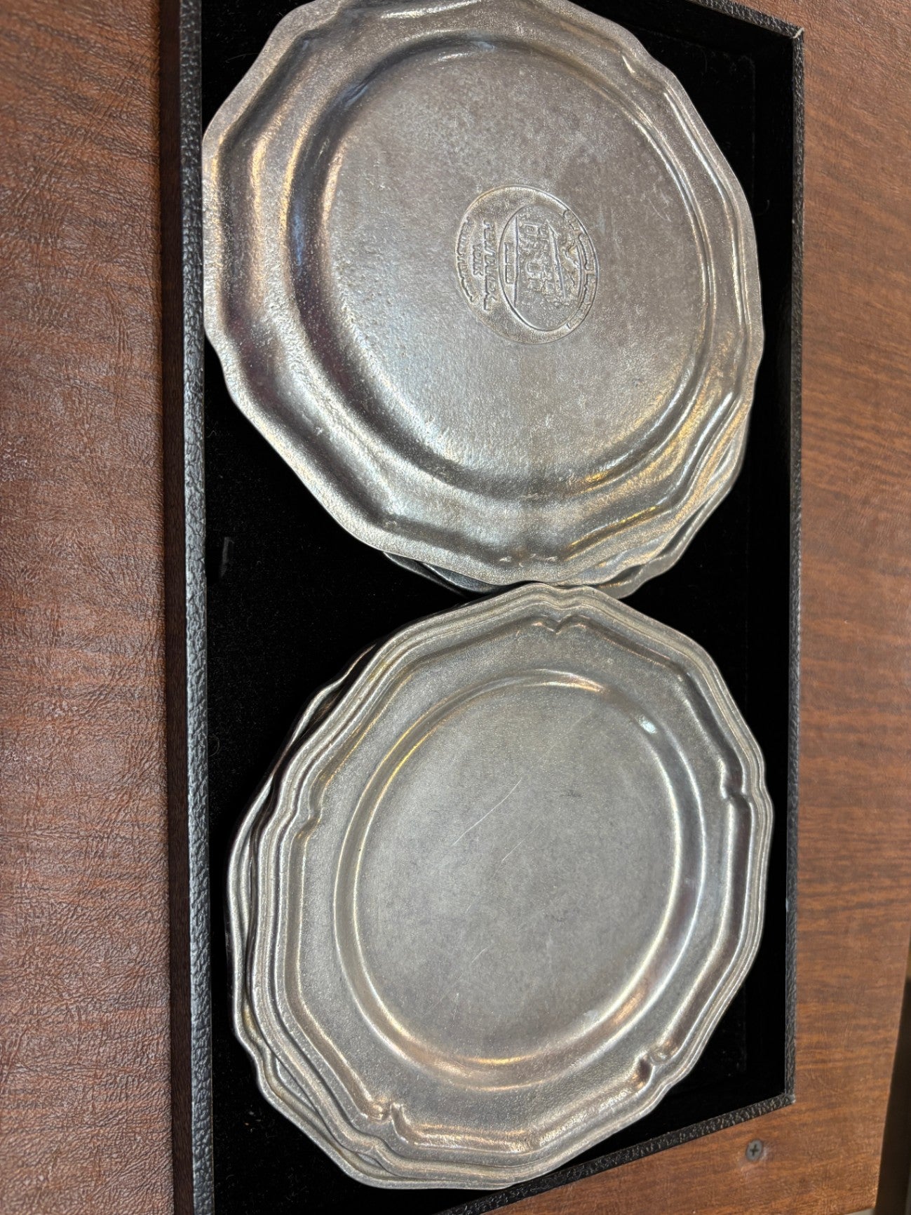 Antique Continental 7” Pewter Plate