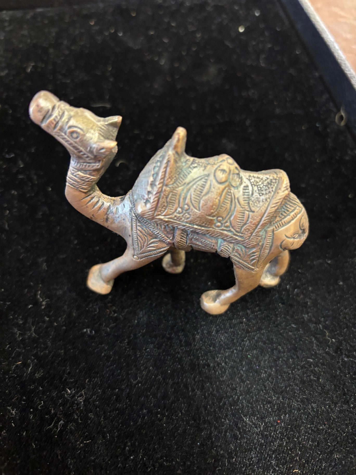 Vintage Etched Brass Camel