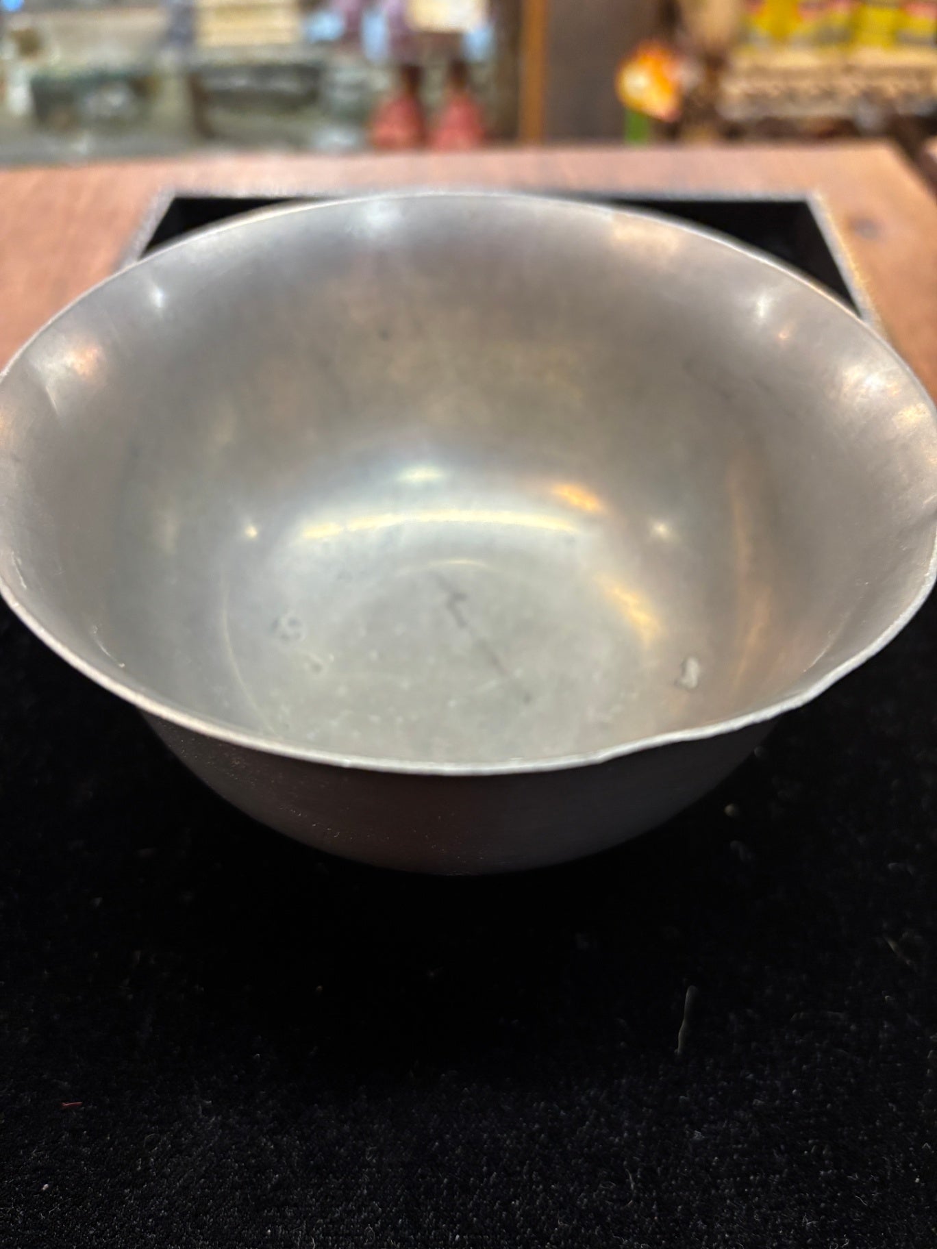 Antique Vintage Pewter Compote Bowl