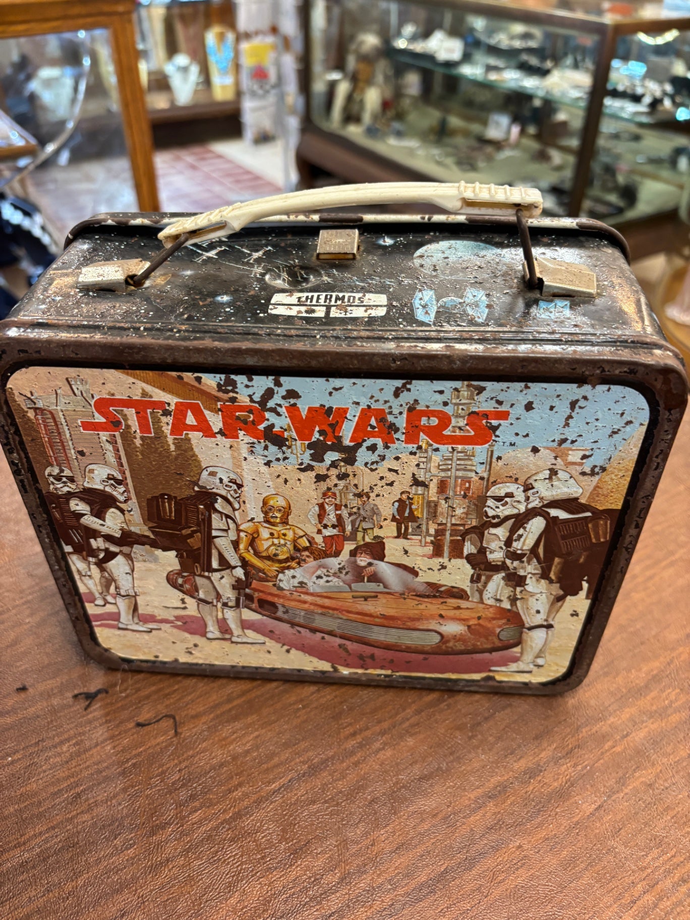 Star Wars Lunchbox Metal Original 1977 used, no Thermos A NEW HOPE