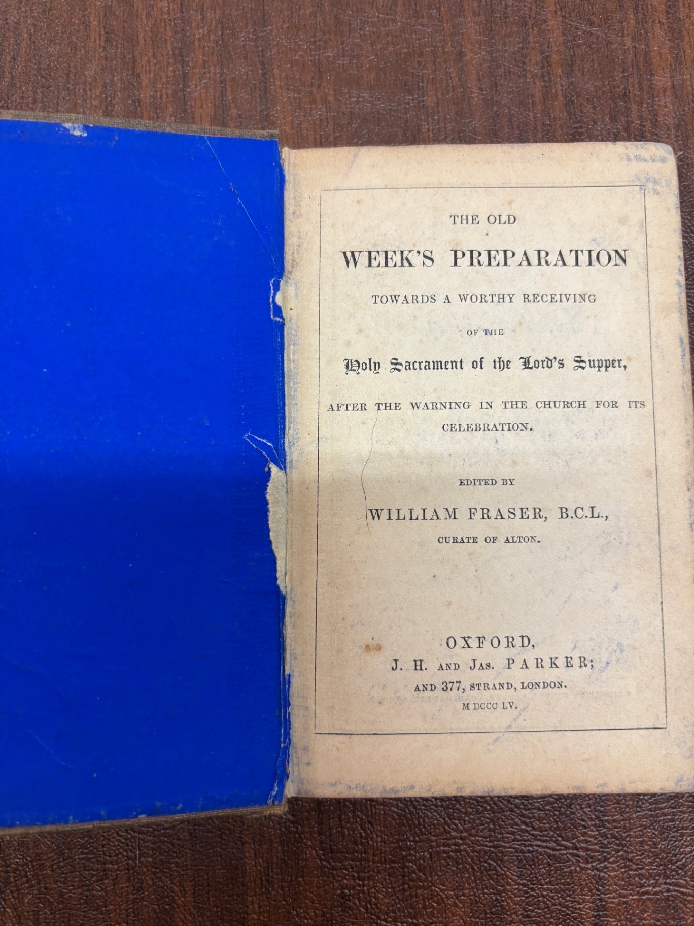 The Old Weeks Preparation of the Lords Supper