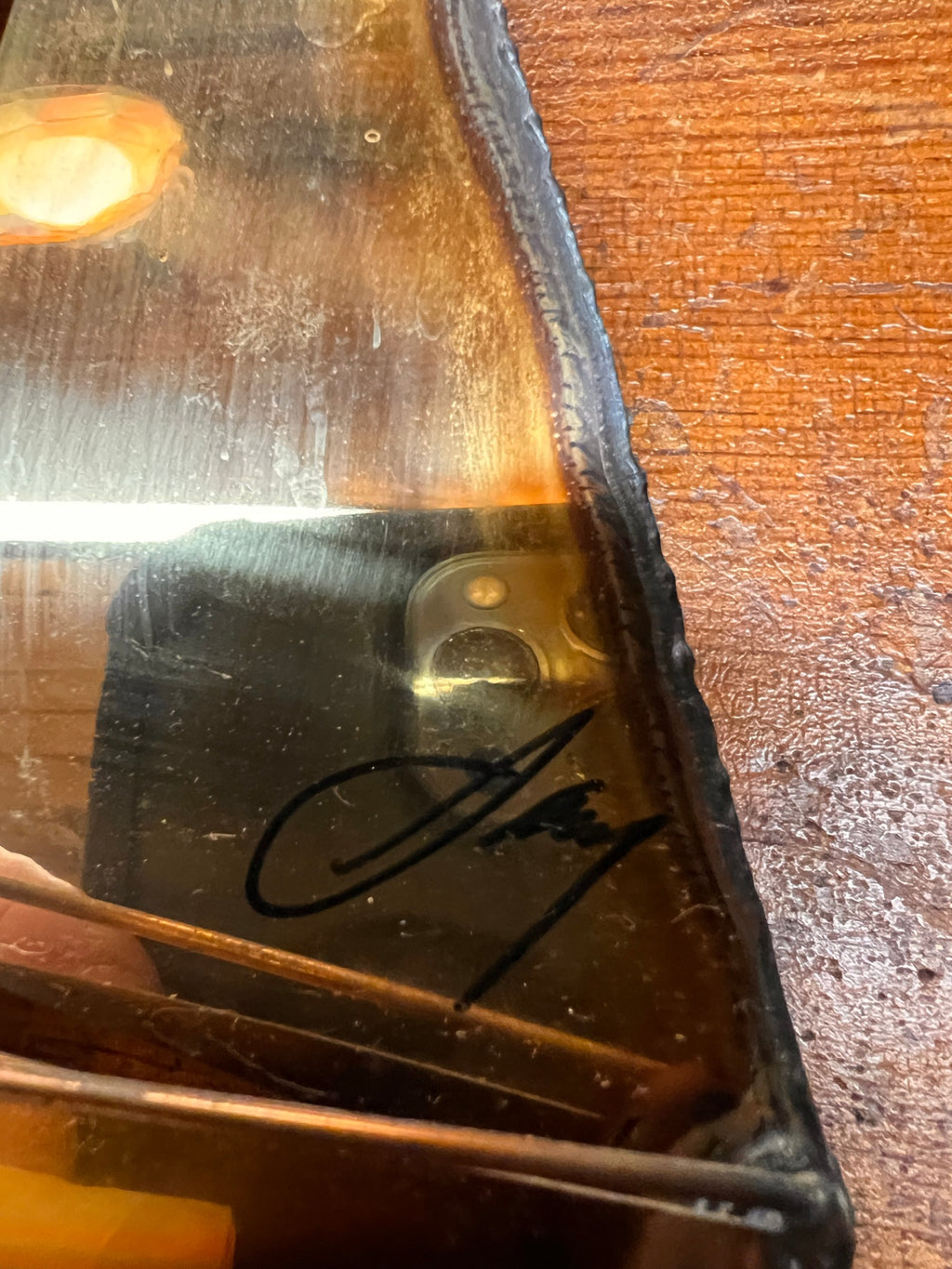 Signed MCM Brass Sailboat On Marble Base Clock