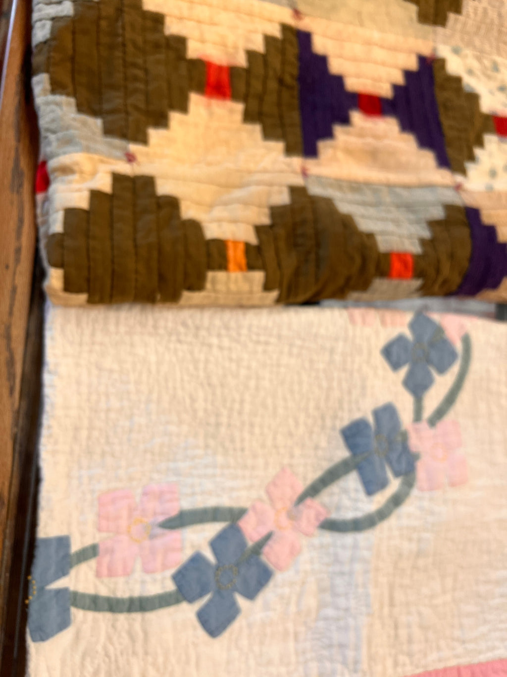 Two Quilts Worn See Pictures