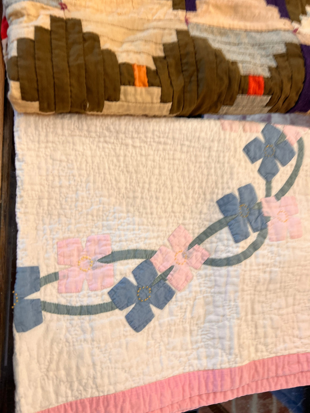 Two Quilts Worn See Pictures