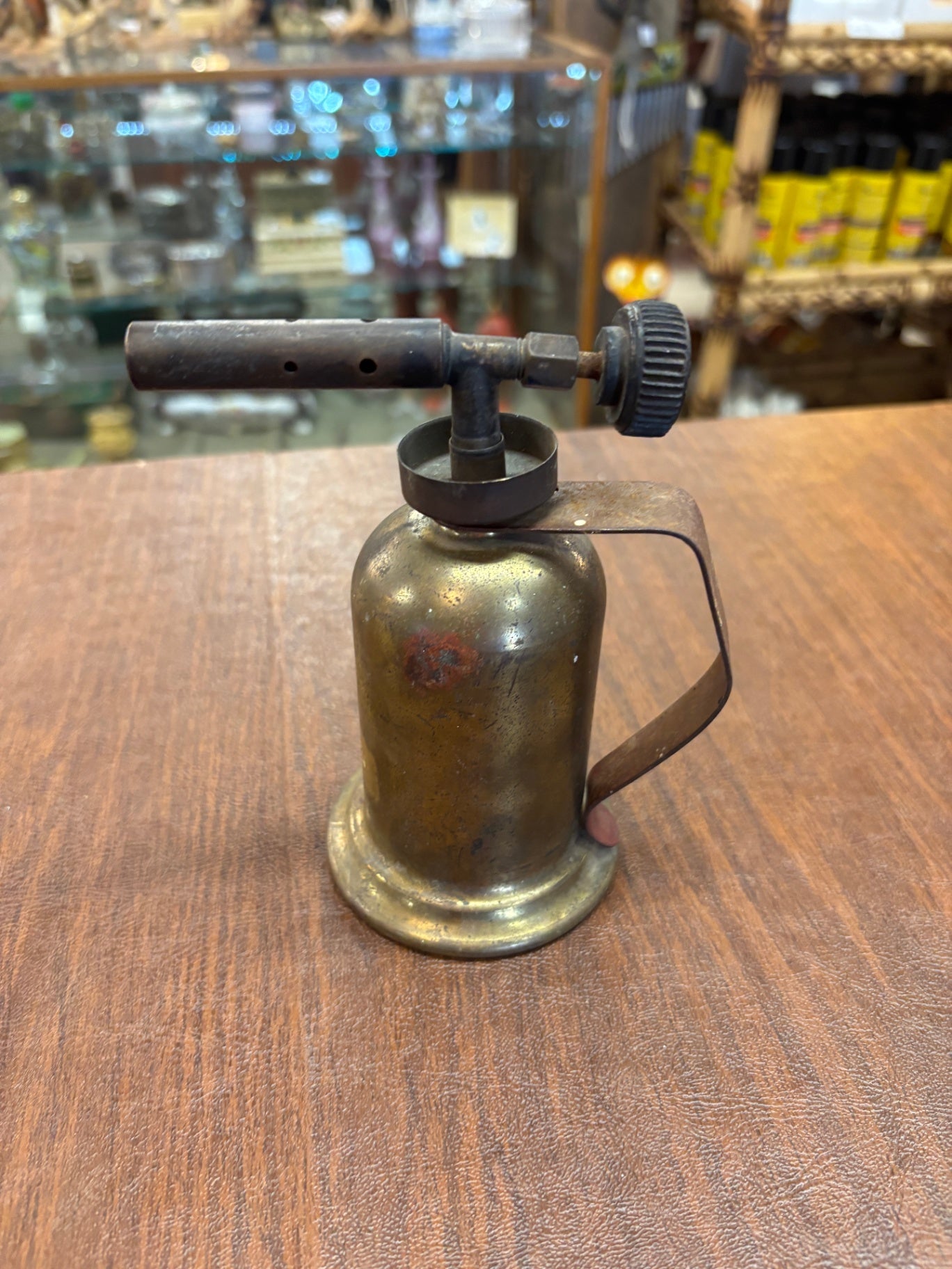 Small Antique Brass Blow Torch 