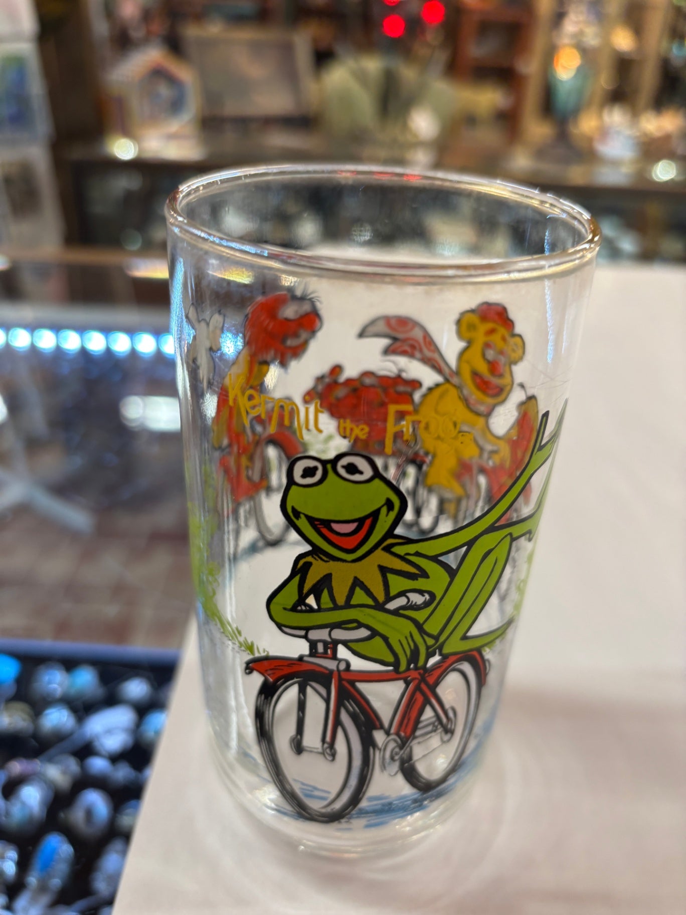 The Great Muppet Caper Drinking Glass 1981 McDonalds Kermit Fozzie Gonzo 3003