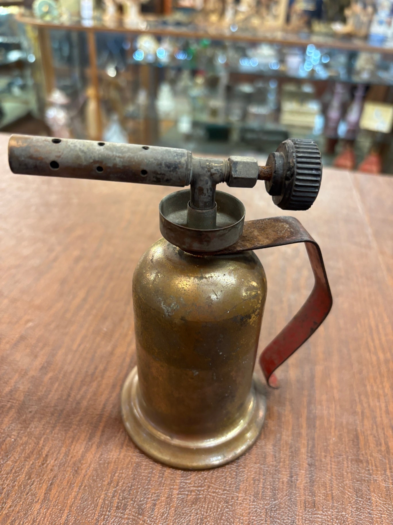 Small Antique Brass Blow Torch