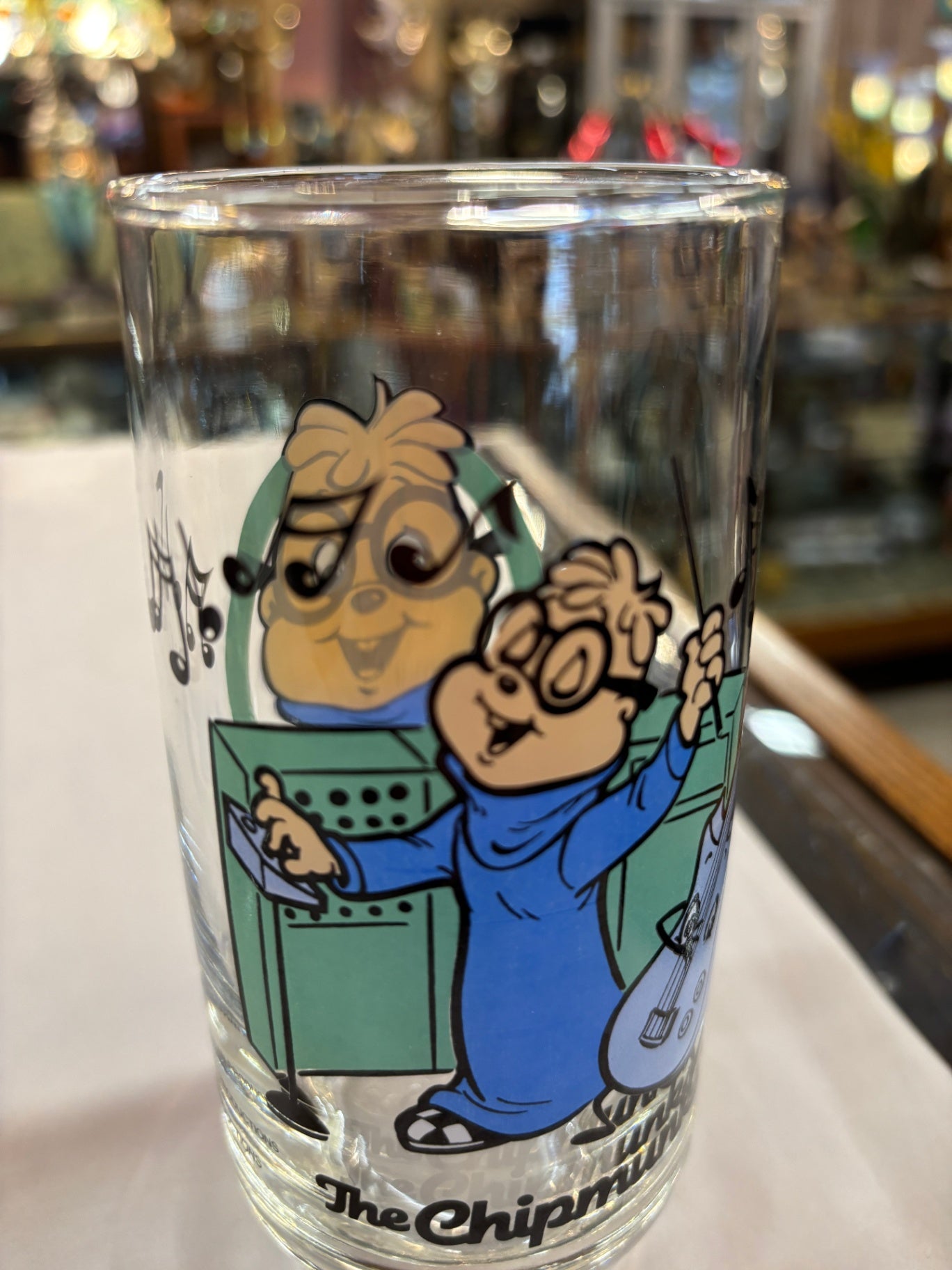 Vintage 1985 Alvin & the Chipmunks 'SIMON' Collectors Glass Bagdasarian Prod.