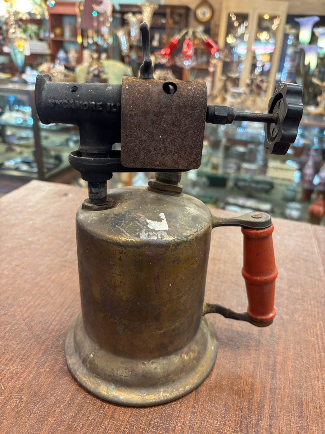 Vintage Turner Brass Blow Torch. Makes a Great Display Piece. 