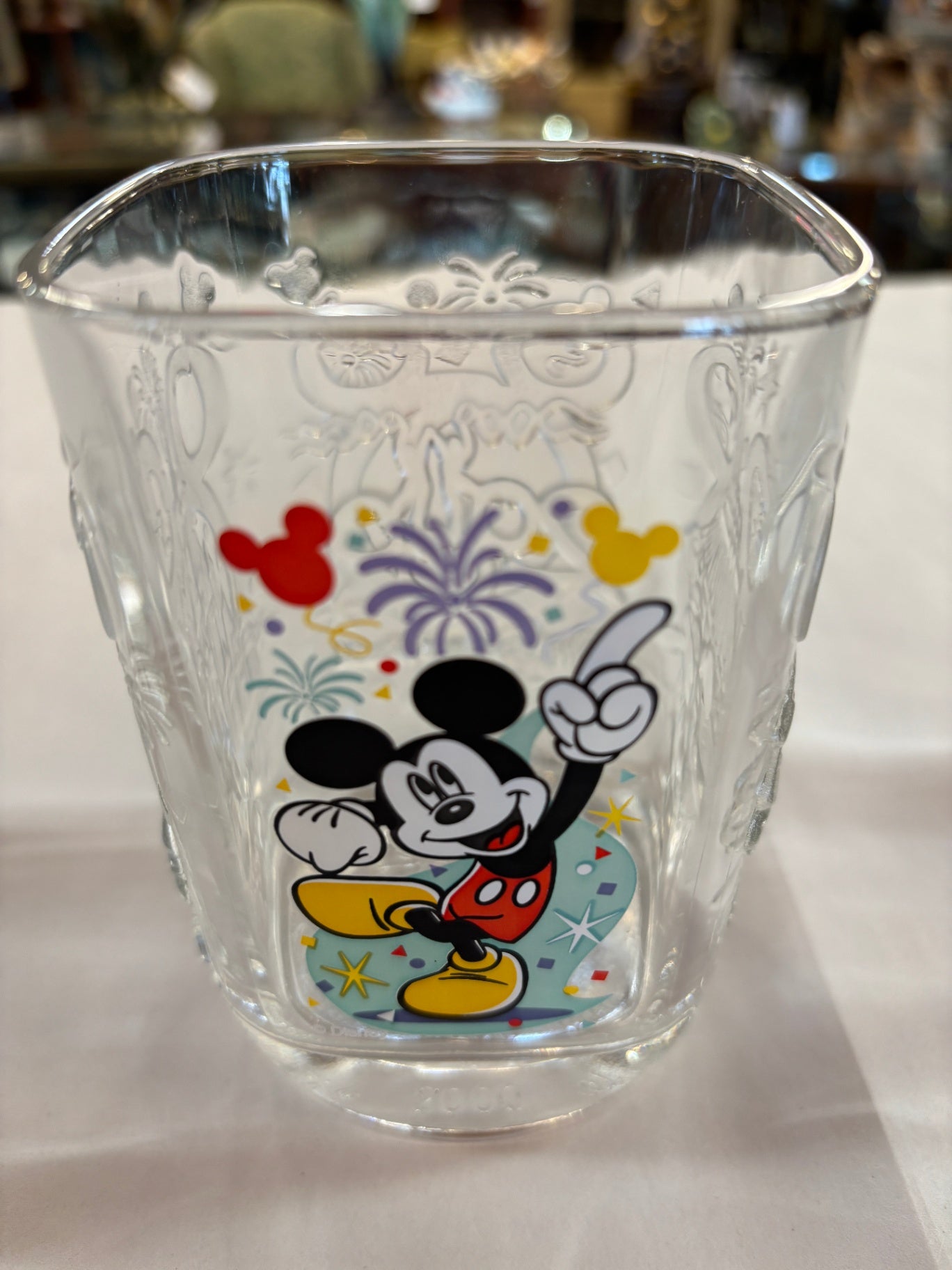 Vintage 2000 McDonalds Walt Disney World Mickey Mouse Magic Kingdom Glass Cup