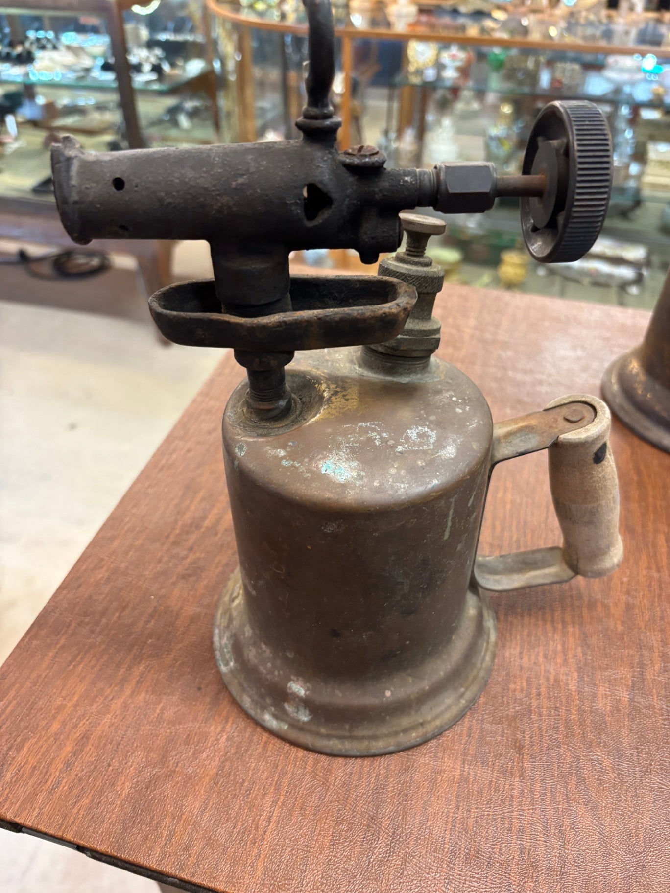 VINTAGE ANTIQUE ORIGINAL BRASS BLOW TORCH 