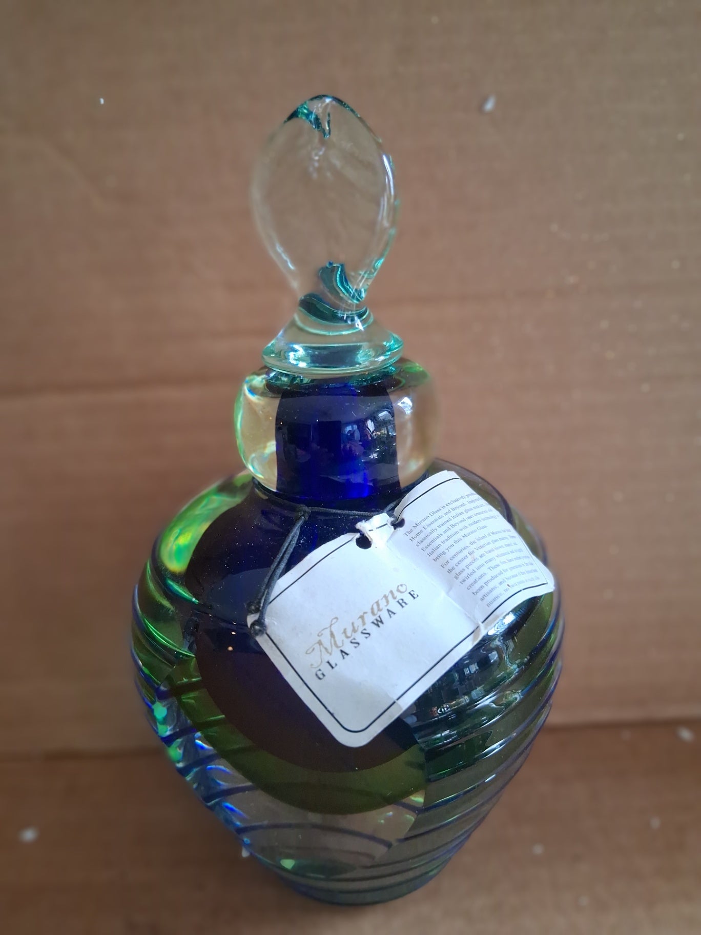Murano glass lrg perfume bottle dsc