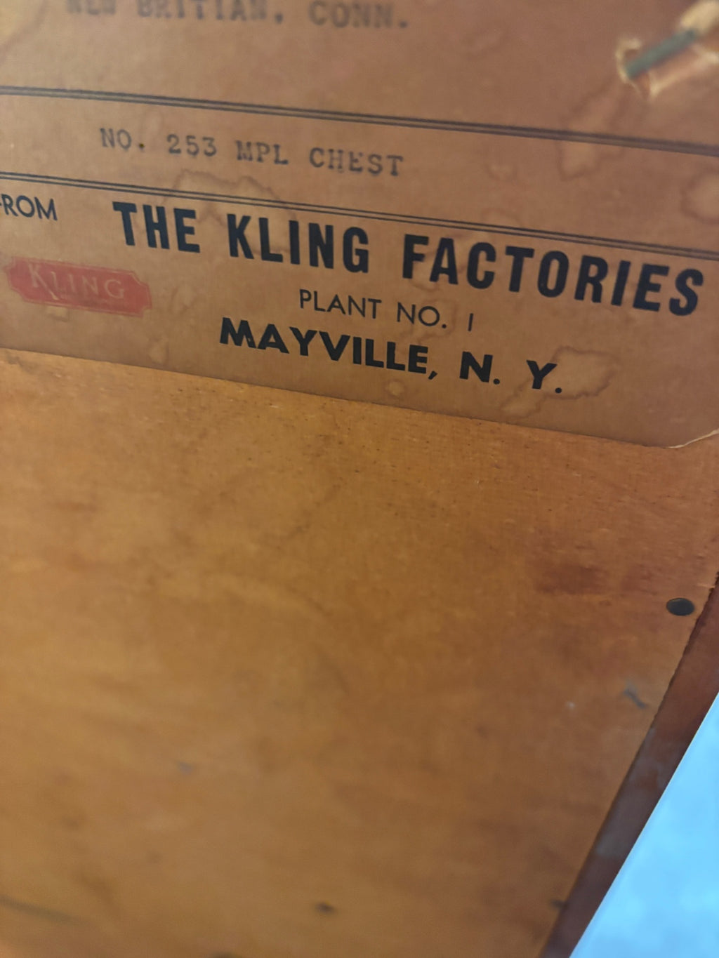 Kling Olde Orchard Maple Colonial Chippendale Tallboy