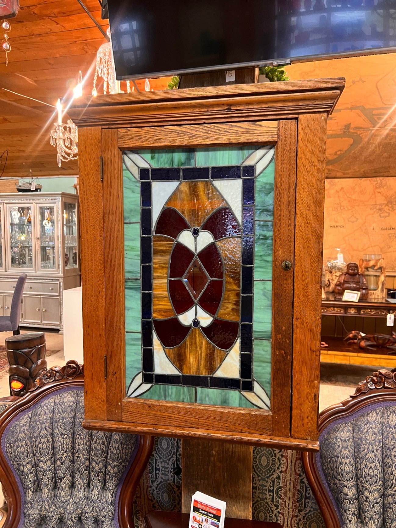 Stained Glass Wall Cabinet