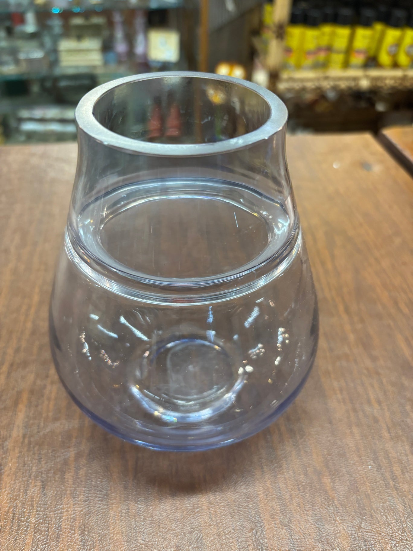 Unique Clear Glass Vase 6.0"H 5.0"W