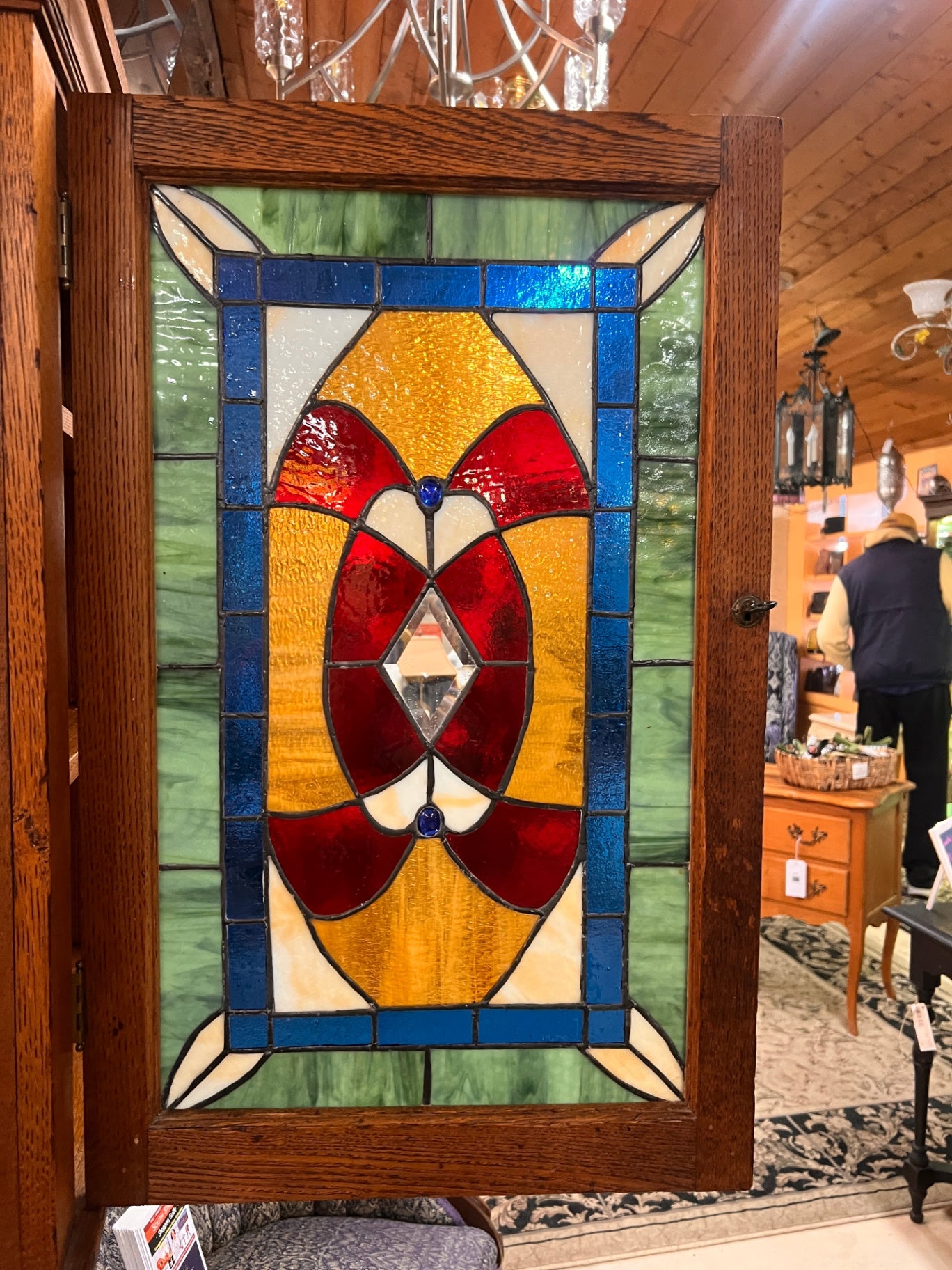 Stained Glass Wall Cabinet