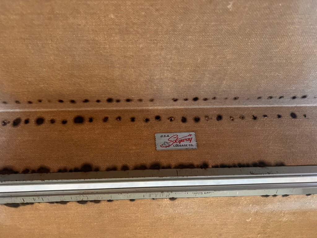 Vintage Skyway Trunk with Brass Hinges Lock and Key