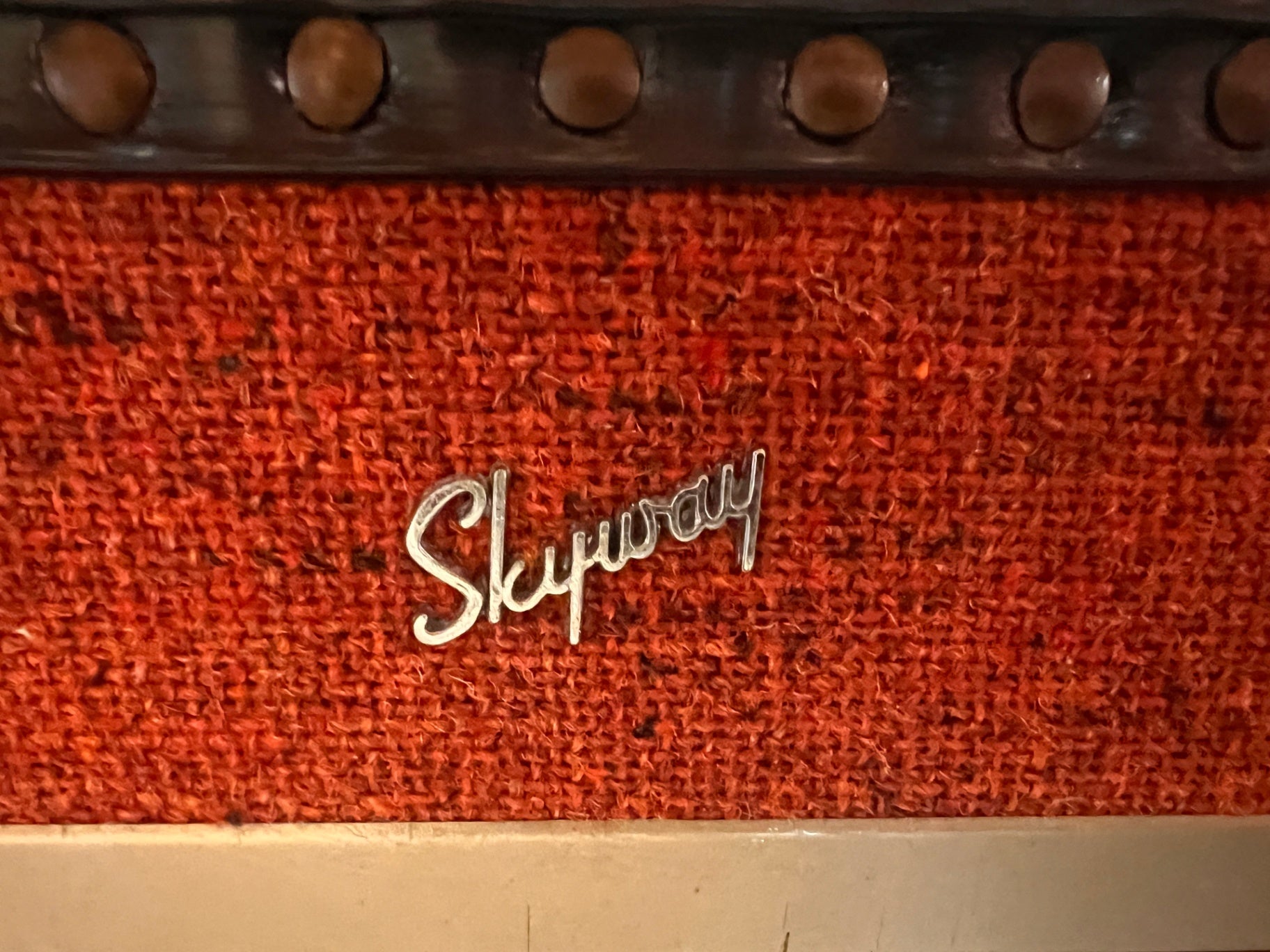 Vintage Skyway Trunk with Brass Hinges Lock and Key