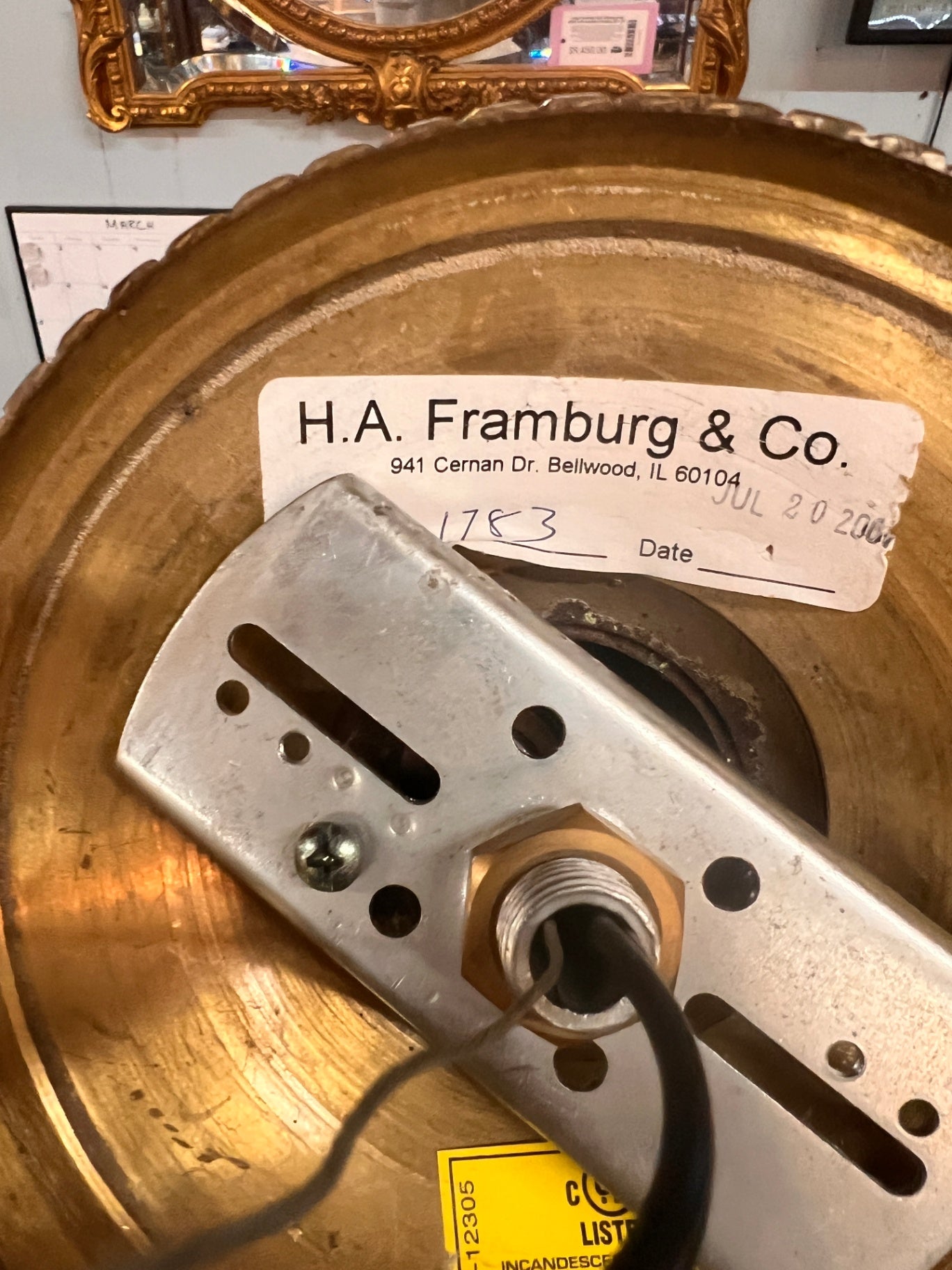 H.A. Framburg & Co. Model 1783 Brass Chandelier