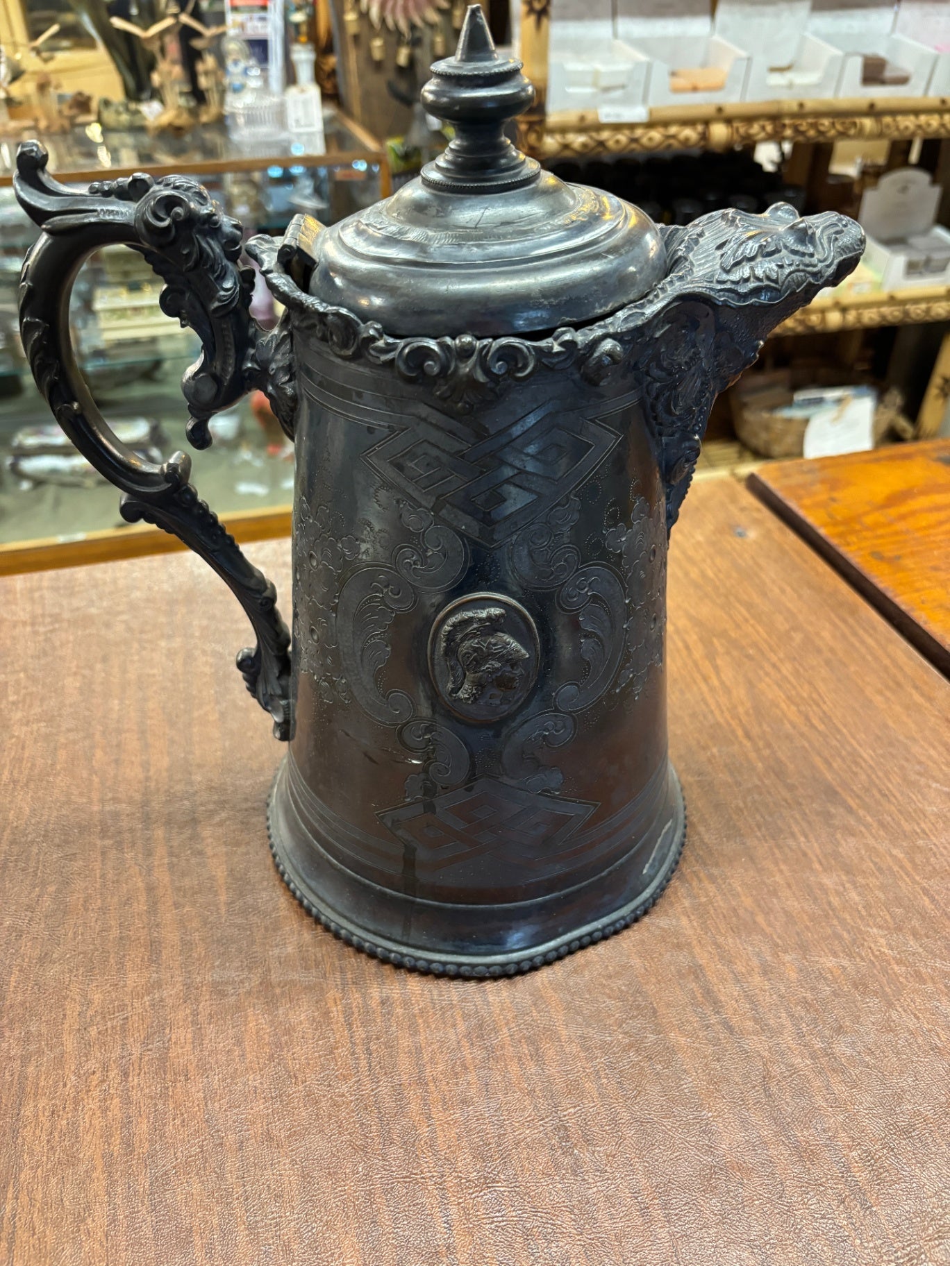 Antique . Quadruple Silver Plate Teapot Coffee Water 150 Ornate