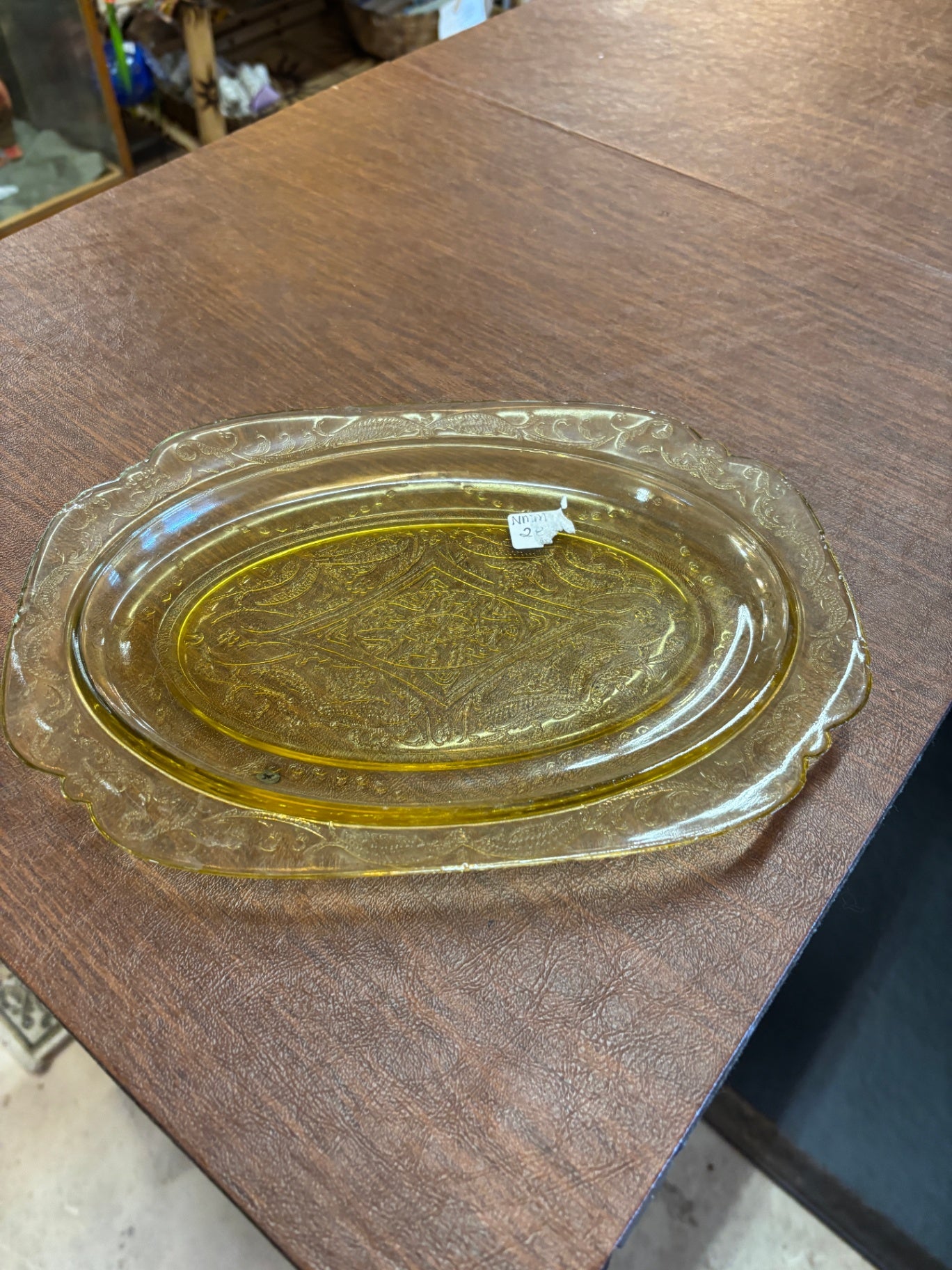 Vintage 1930s "Madrid" by Federal Glass Company Amber Oval Platter - Depression Glass Collectible