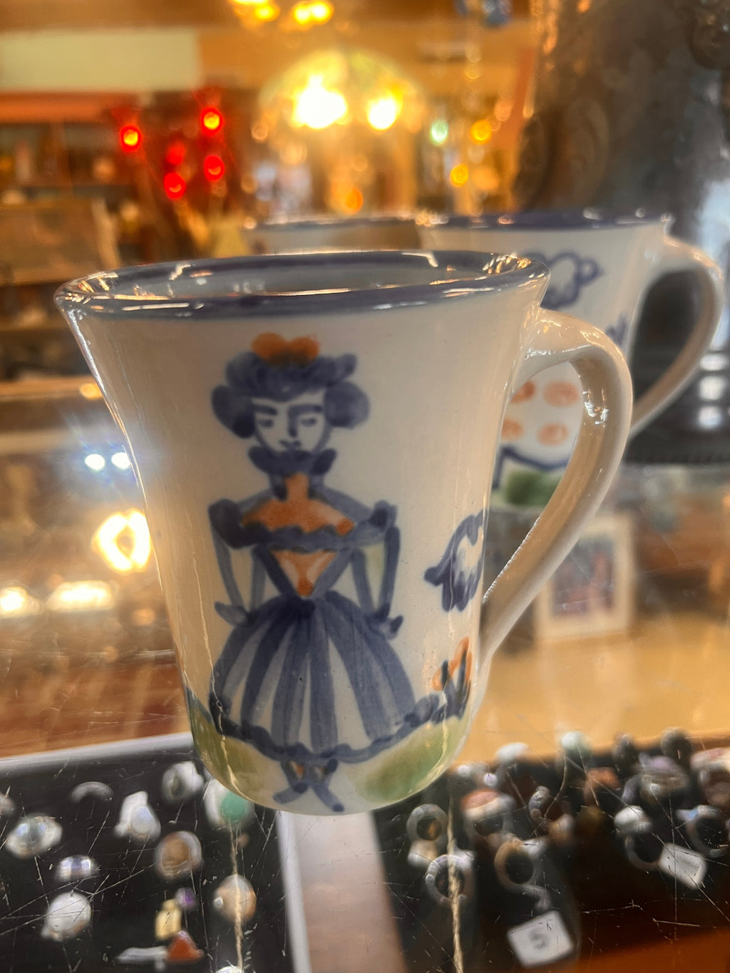 Vintage M.A. Hadley "The End" Farmer's Wife Art Pottery Coffee Tea Cocoa Hot Mug