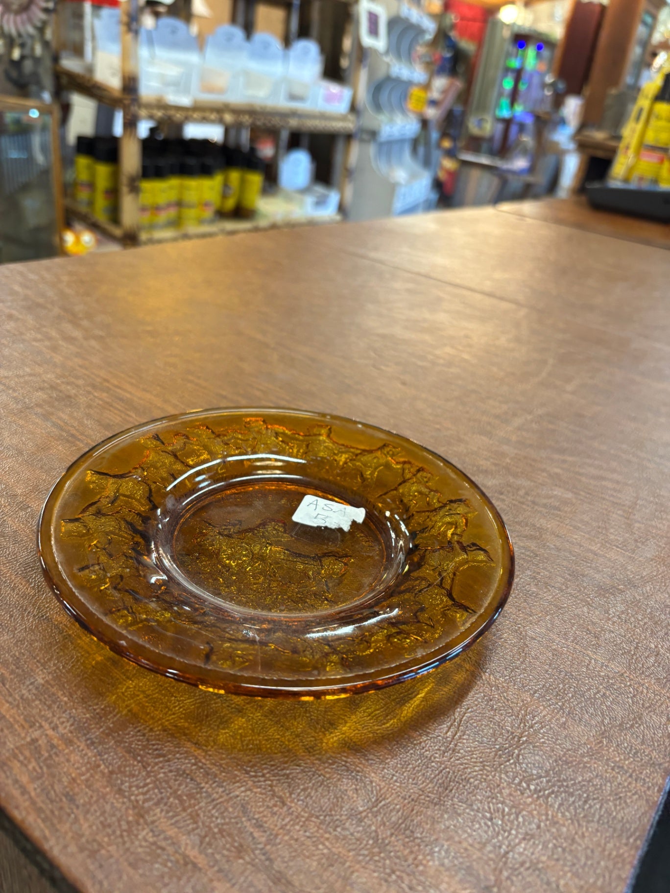 Indiana Glass Amber Plate Nursery Rhyme Decor Vintage Childs Plate