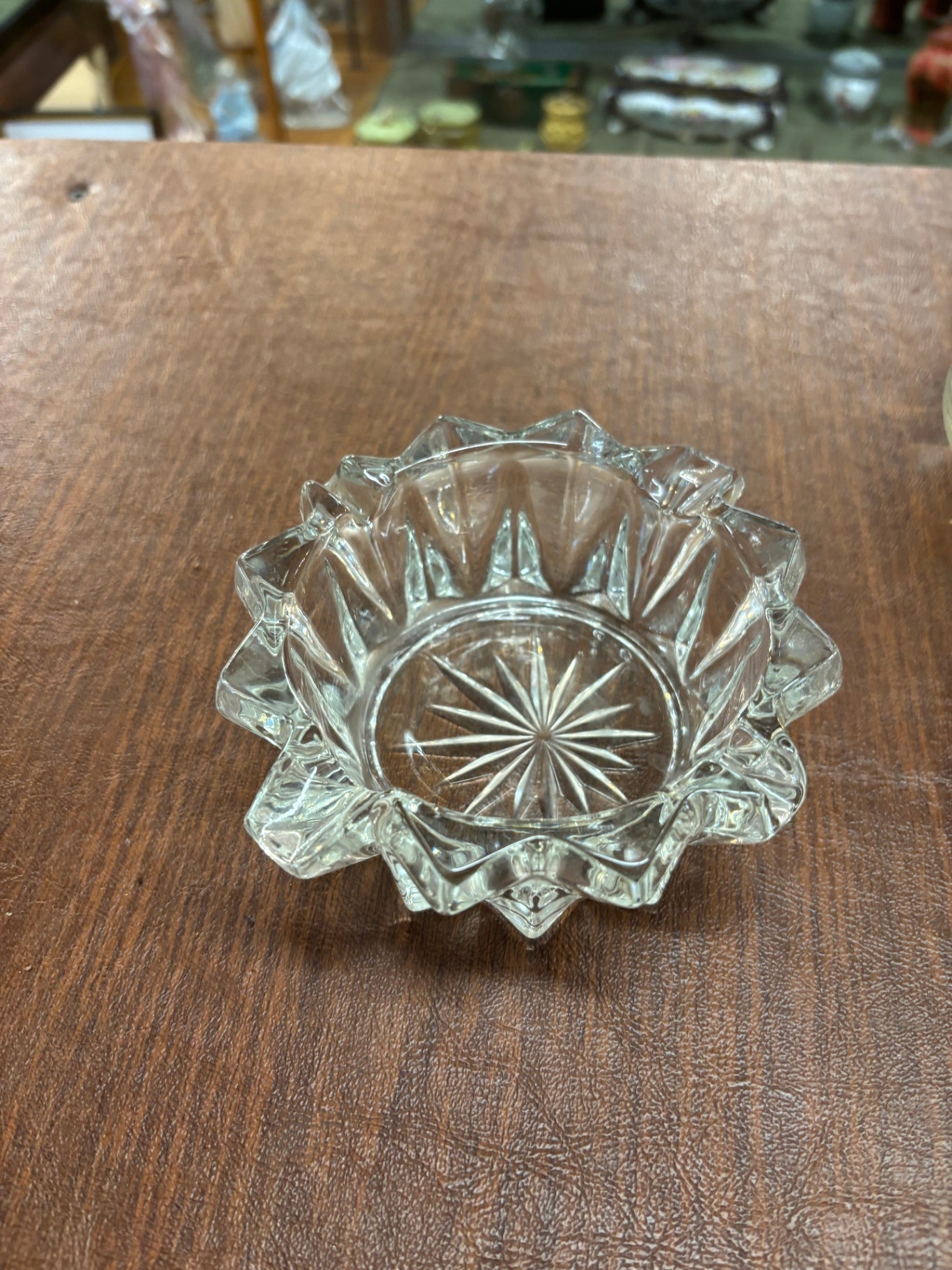 VMC Reims France Cut Crystal Ashtray - 1970s