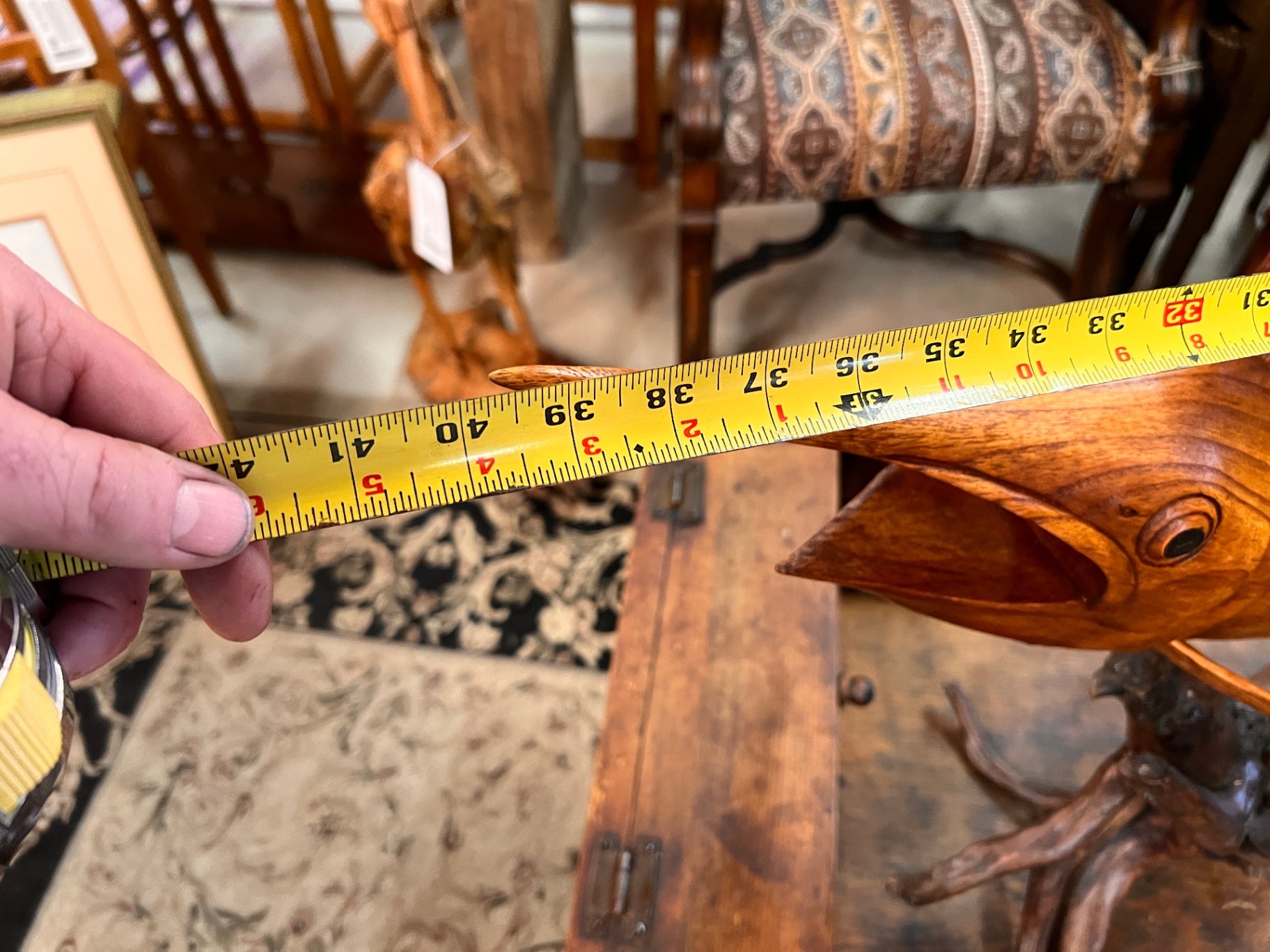 Sailfish Wooden Sculpture Measures 40" x 26"