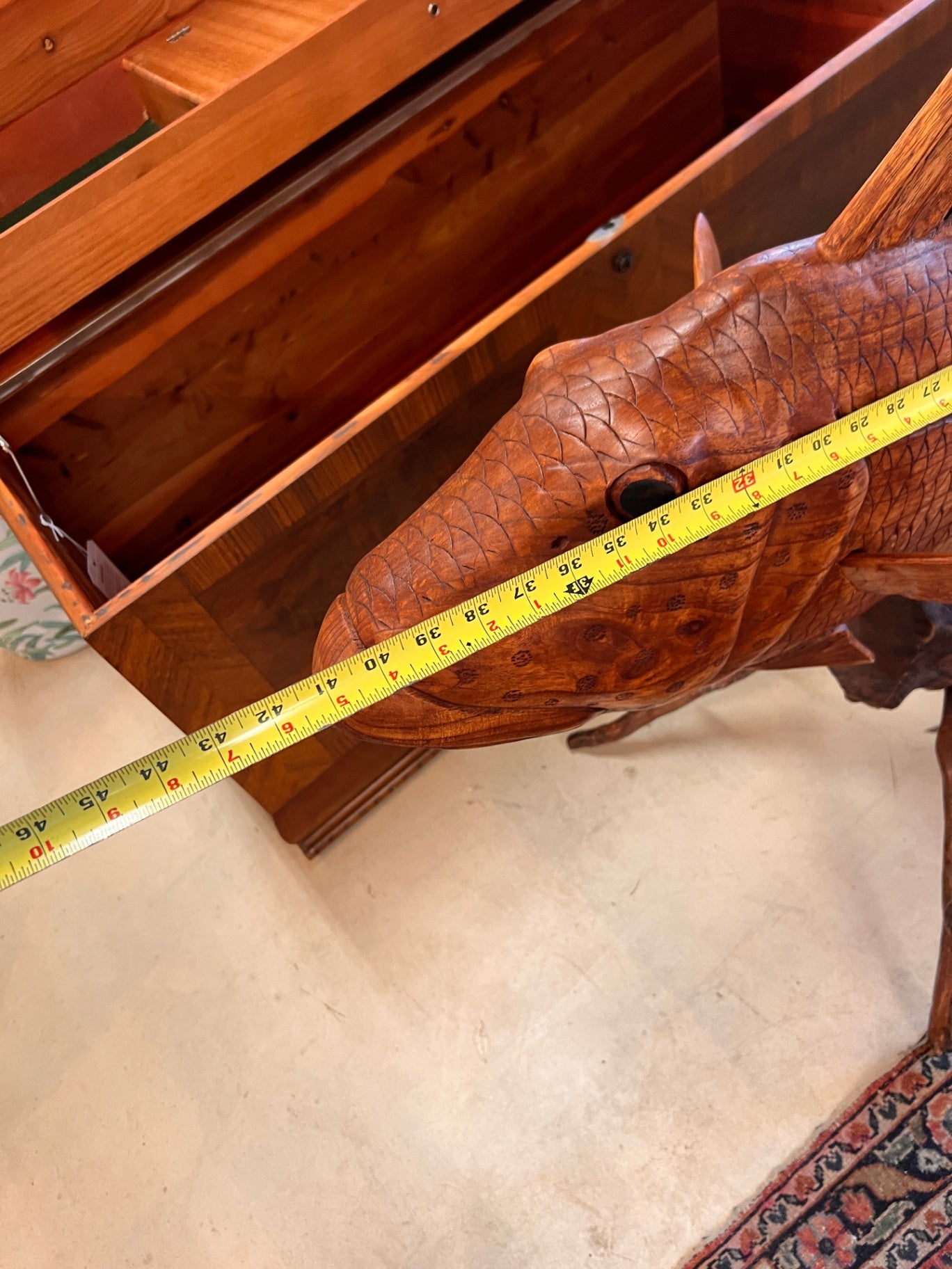 Hogfish 40" x 36" Wooden Sculpture