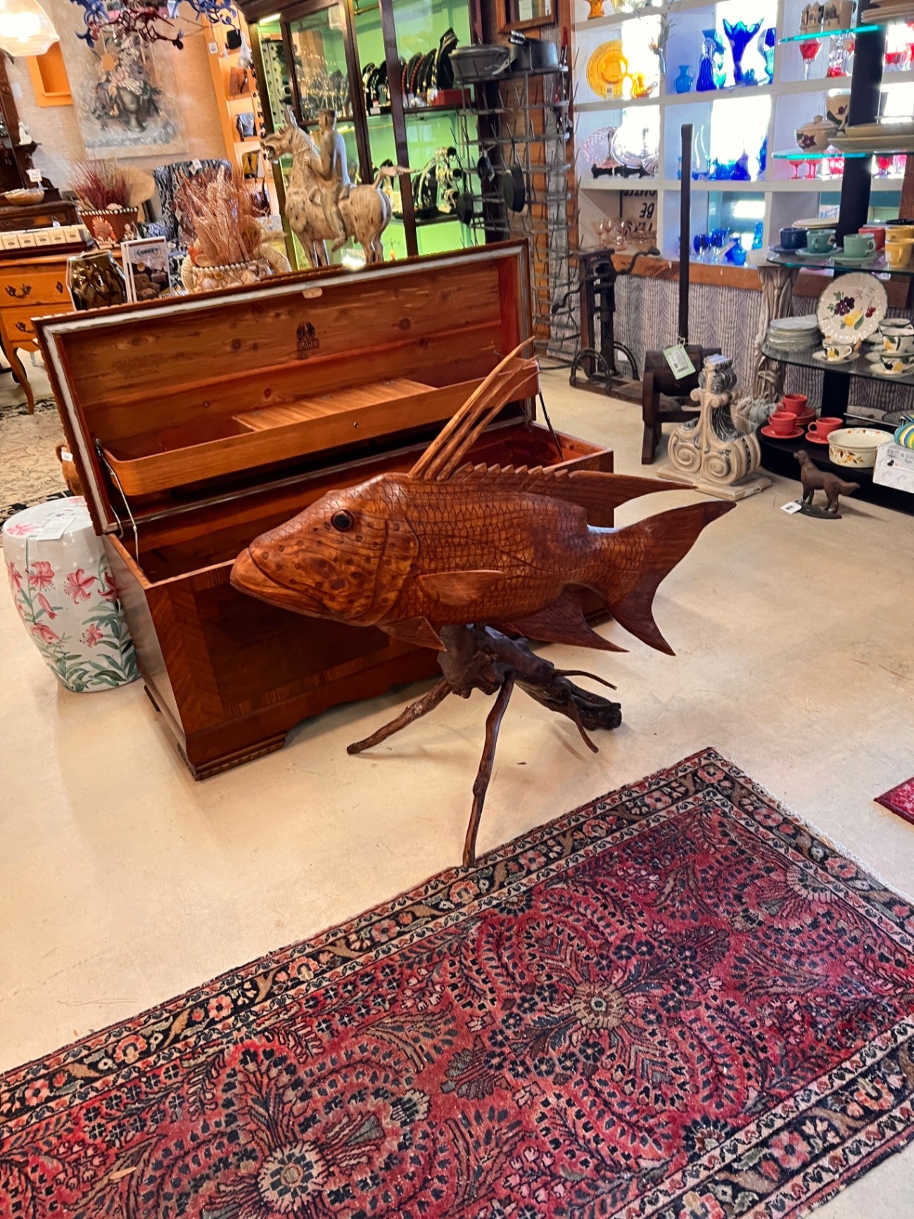 Hogfish 40" x 36" Wooden Sculpture