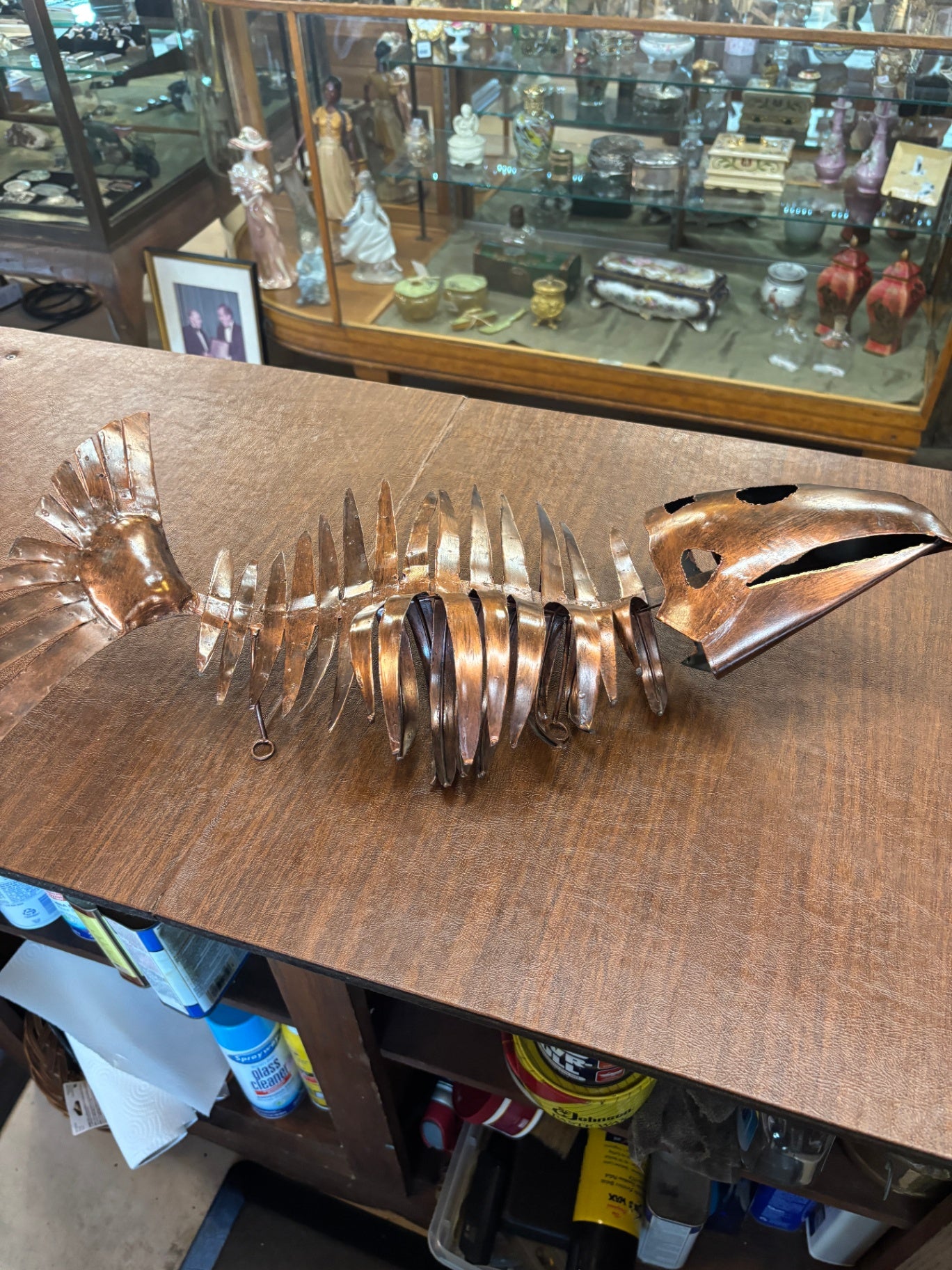 Metal Bone Fish Copper Color