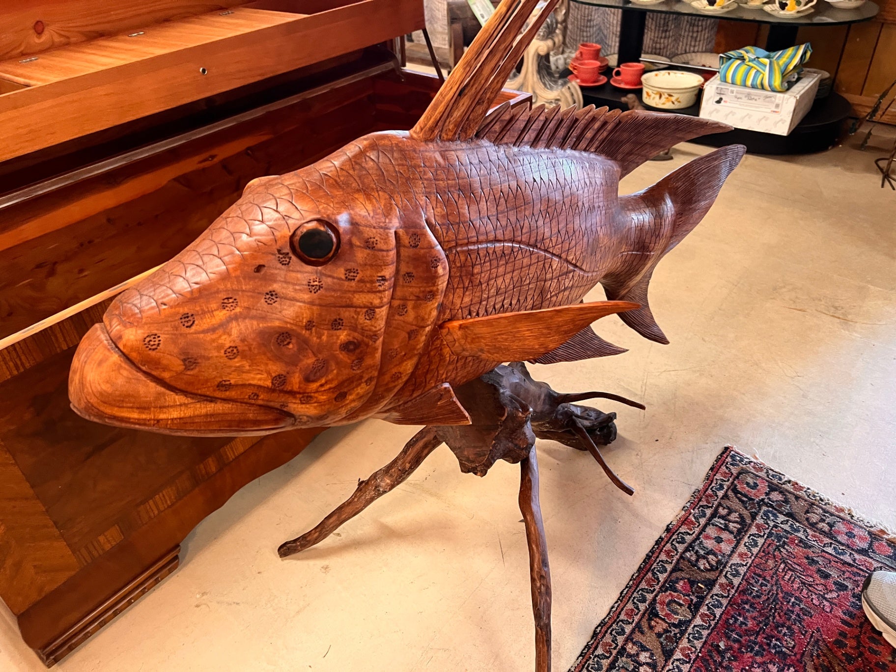 Hogfish 40" x 36" Wooden Sculpture