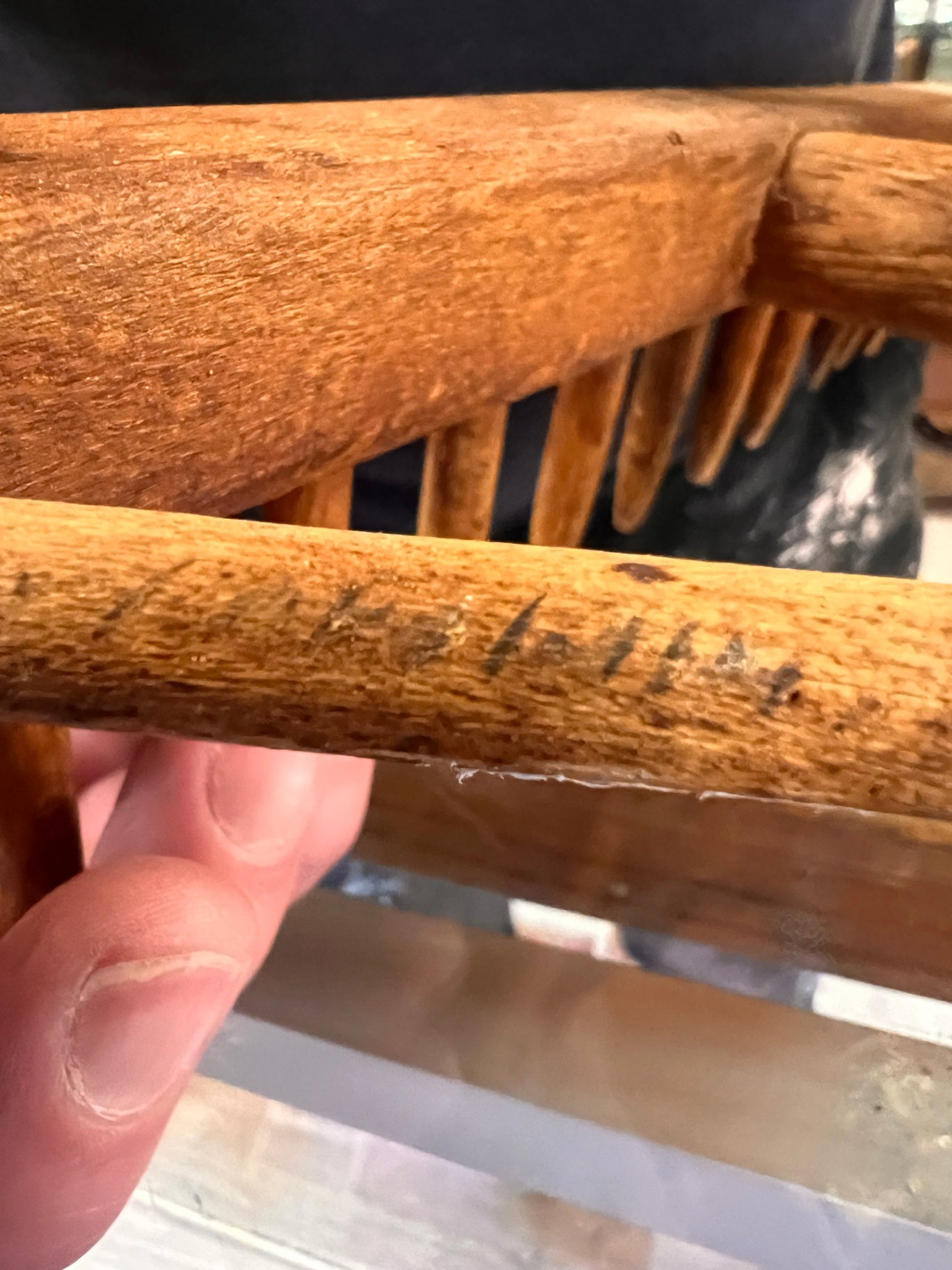 Antique Beaver Creek Beaman Iowa Wooden Hay Rake – Hand Made Farm Tool – Primitive Country Decor