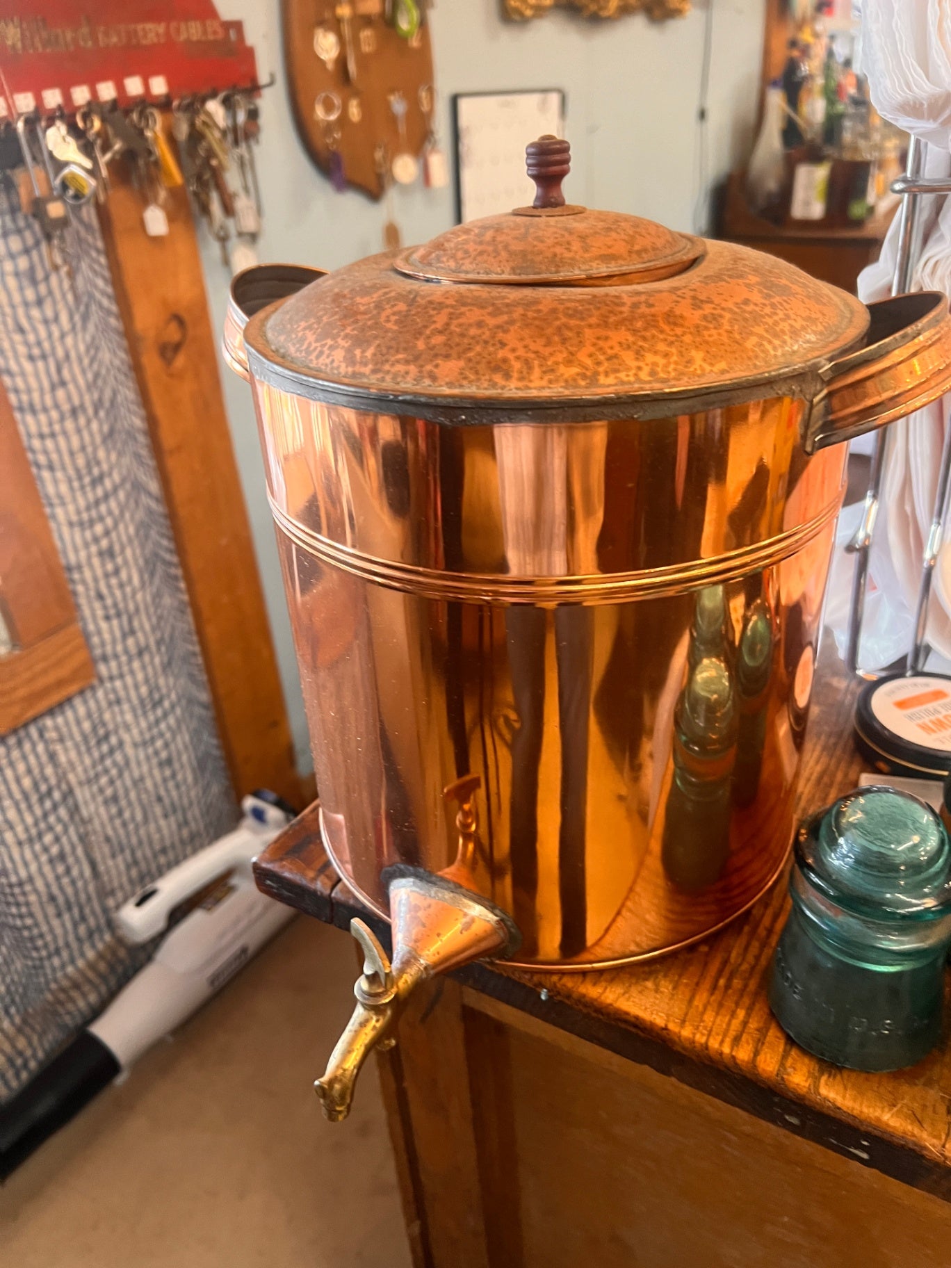 c.1920 English Copper and Brass Beverage Dispenser