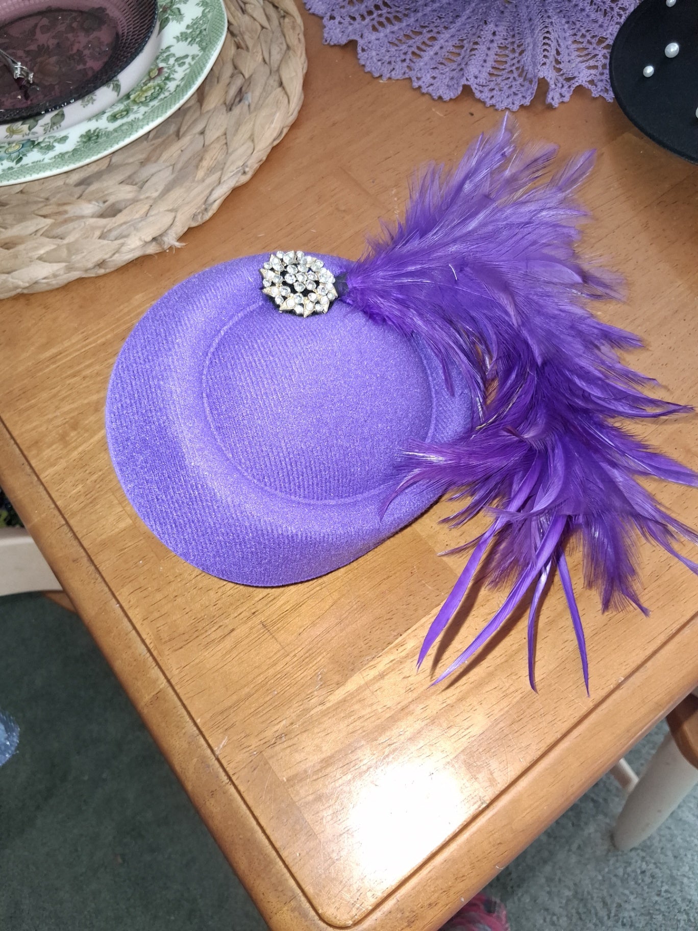 Fascinator purple dsc