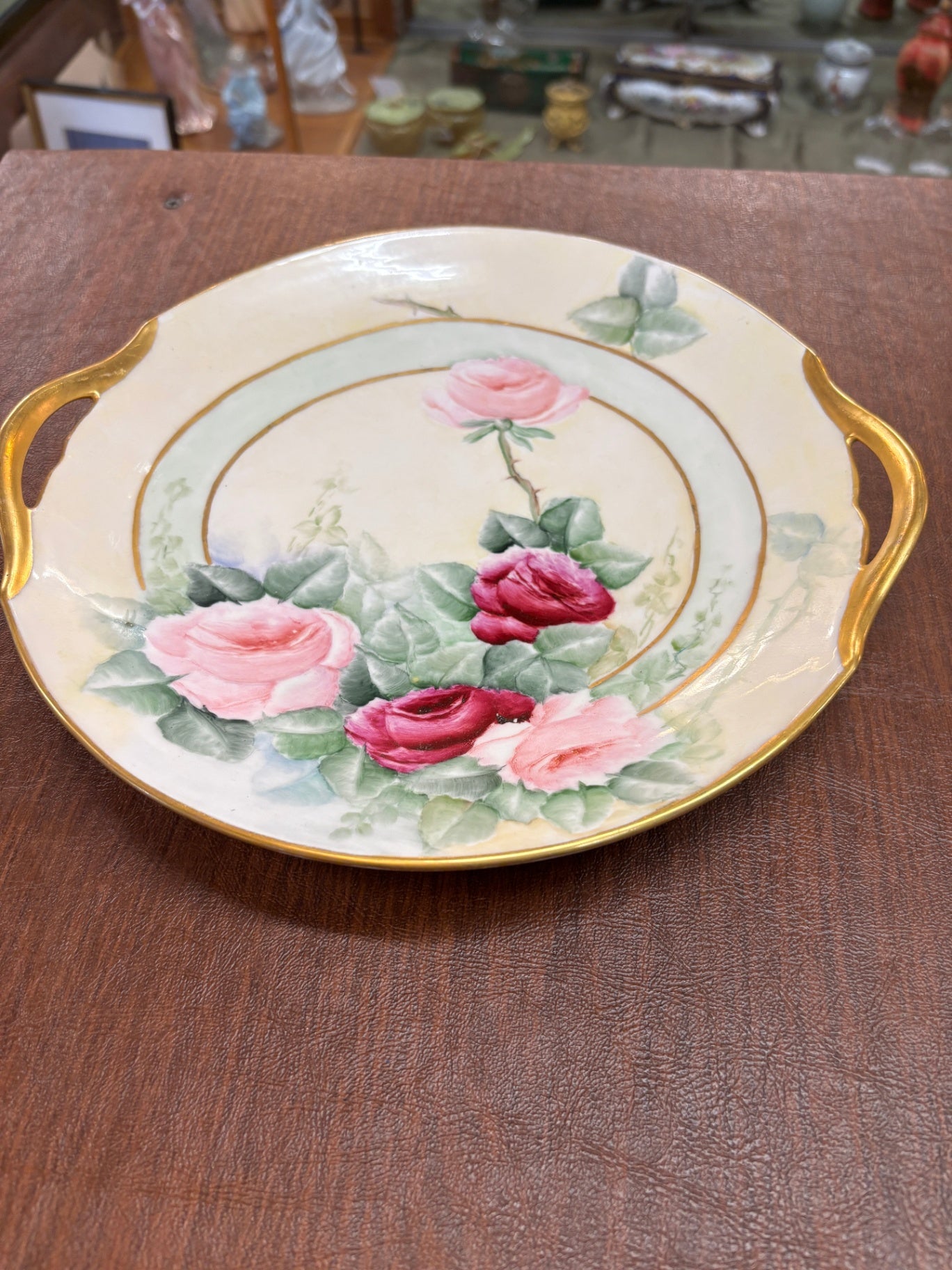 Hand Painted Limoges Plate Gold Trim