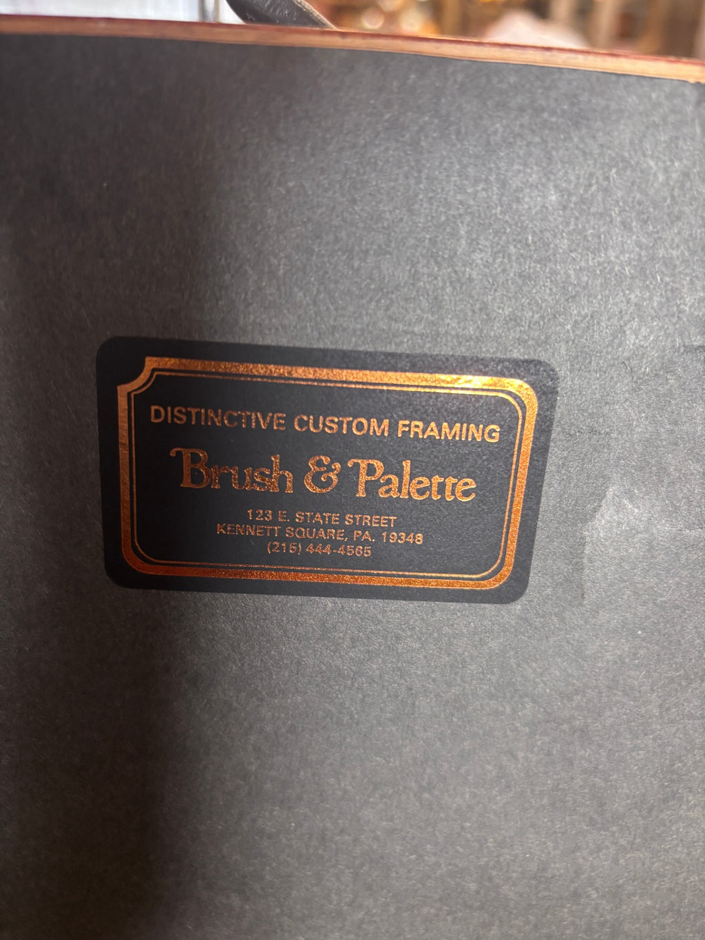 Large Framed Chinese Silk Print Court Ladies on Bridge