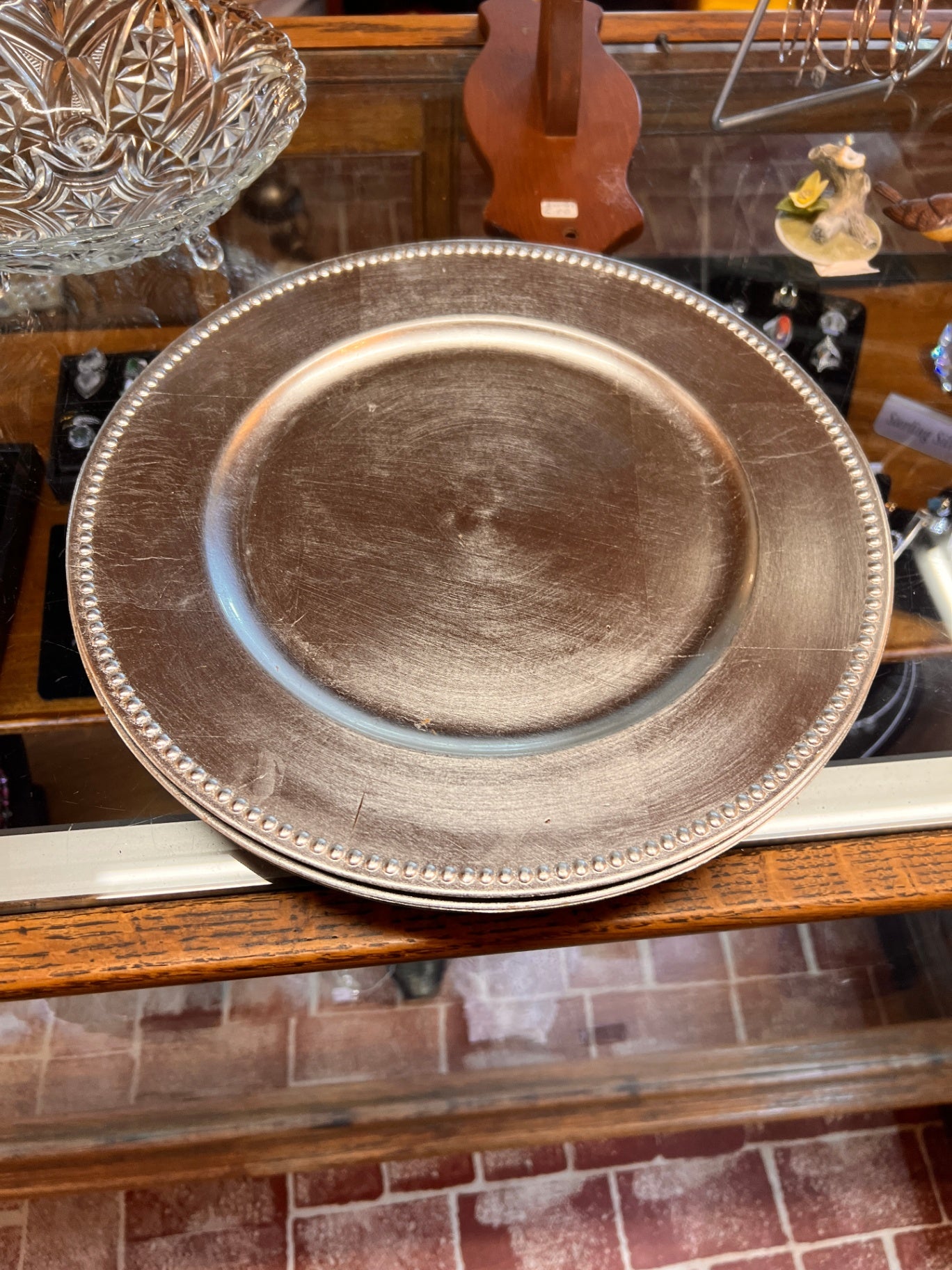 Plastic Plate Silver